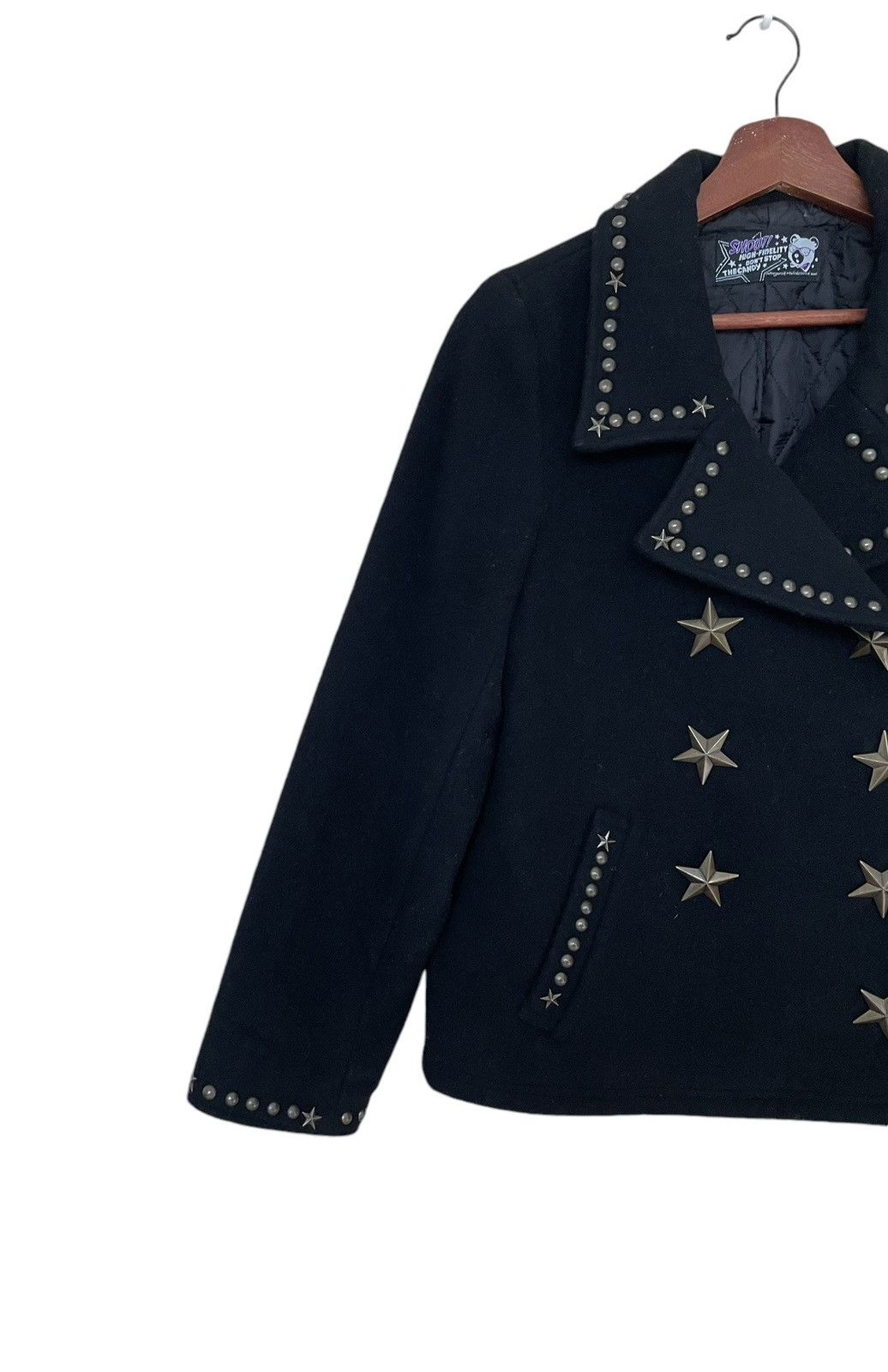 If Six Was Nine × Japanese Brand × Le Grande Bleu (L.G.B.) Vintage Japanese Brand Shout Studded Star Wool Jacket 1990s Size US M / EU 48-50 / 2 - 5 Thumbnail