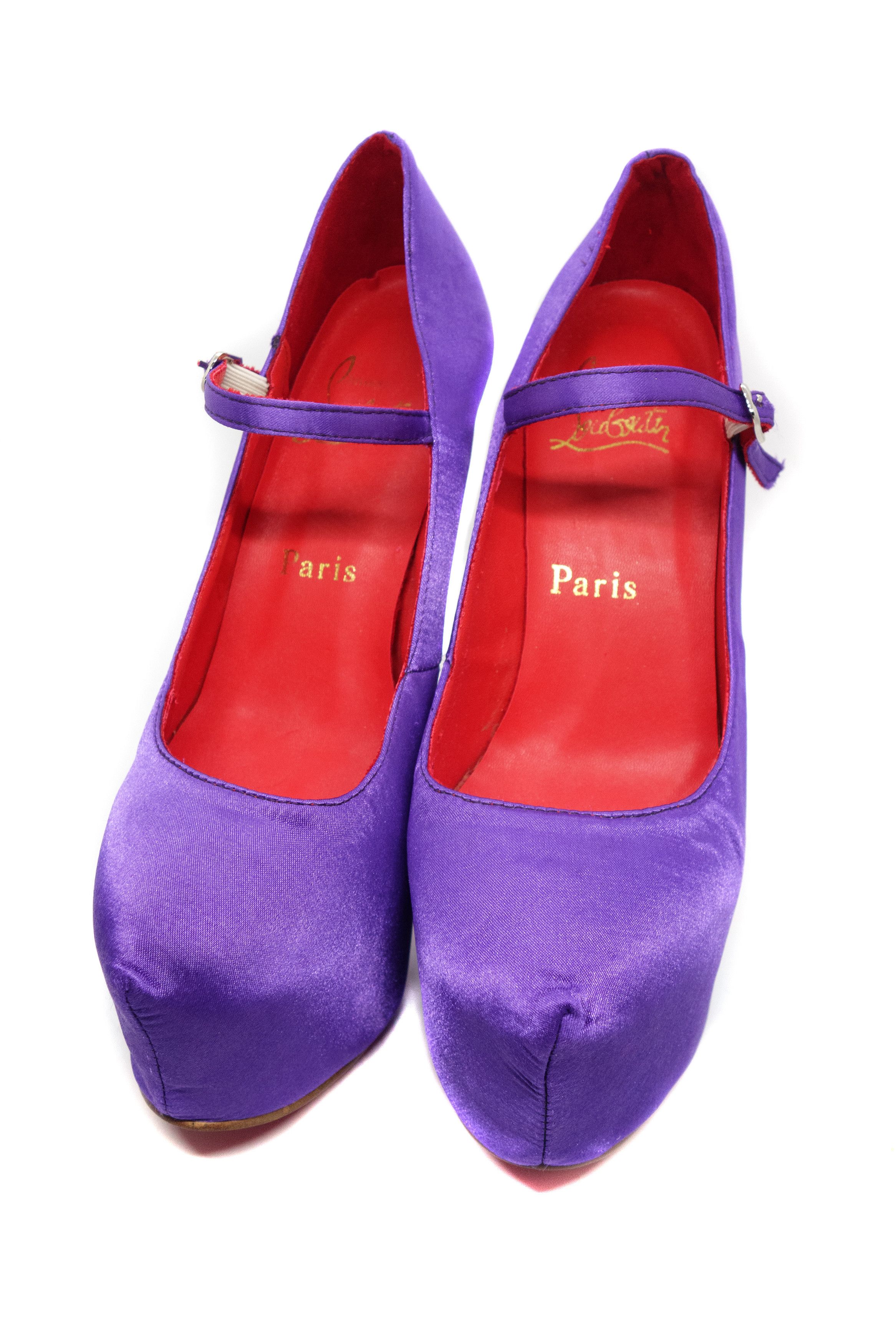 Christian Louboutin Lady Daf Mary Jane Atlas Vintage Size US 7 / IT 37 - 4 Thumbnail