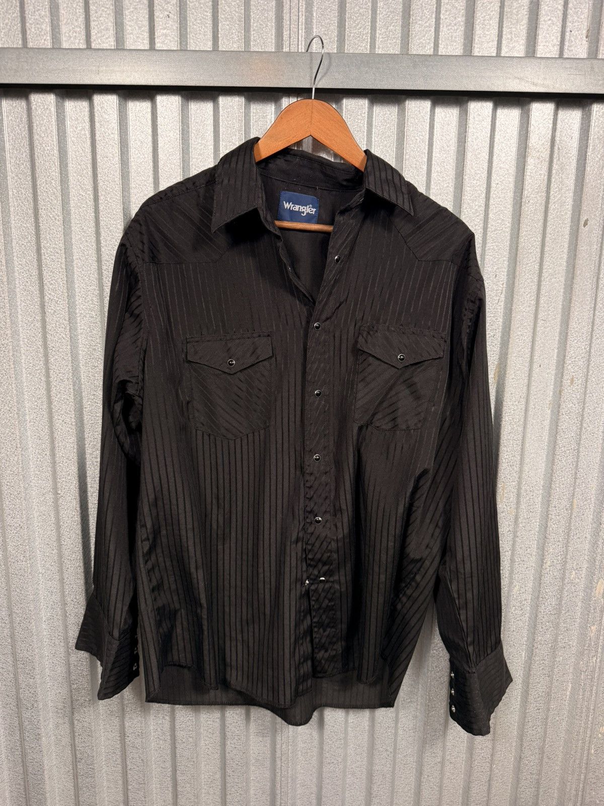 Wrangler Vintage Wrangler Pearlsnap Western Button Up Pinstripe Shirt Size US L / EU 52-54 / 3 - 4 Thumbnail