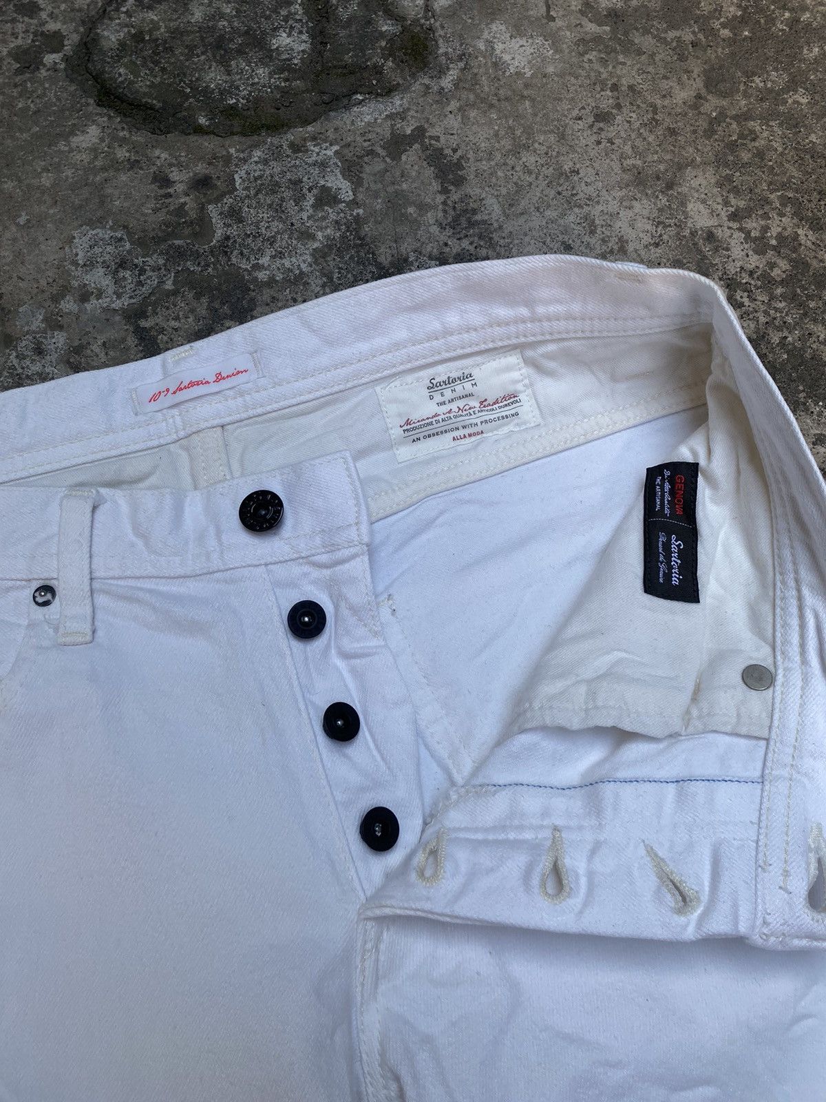 NANO universe Nano Universe Sartoria Denim Slim Cut White Selvedge Size US 33 - 3 Thumbnail