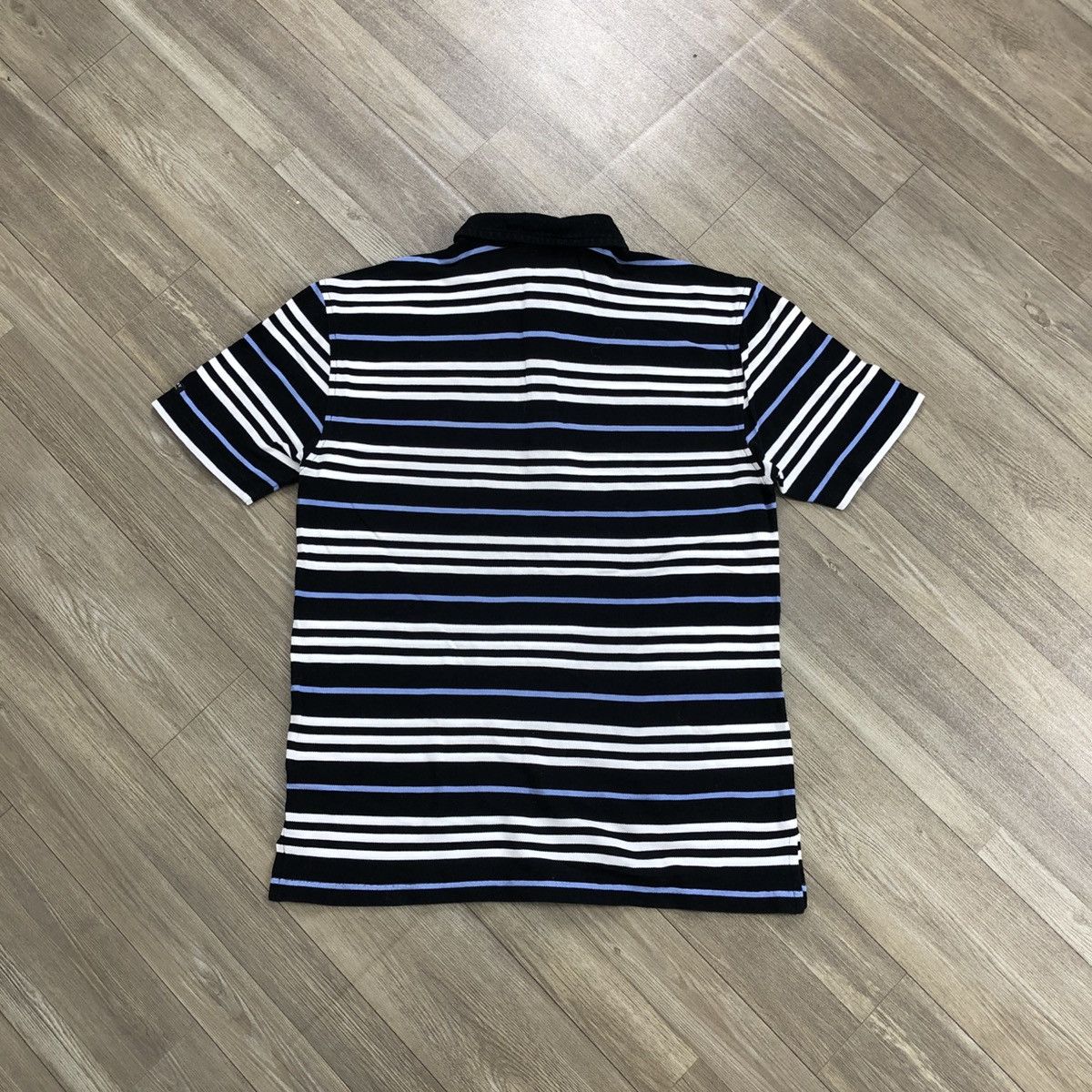Burberry × Designer × Vintage Vintage Burberry London Black Label Striped Polo Shirt Size US M / EU 48-50 / 2 - 12 Thumbnail