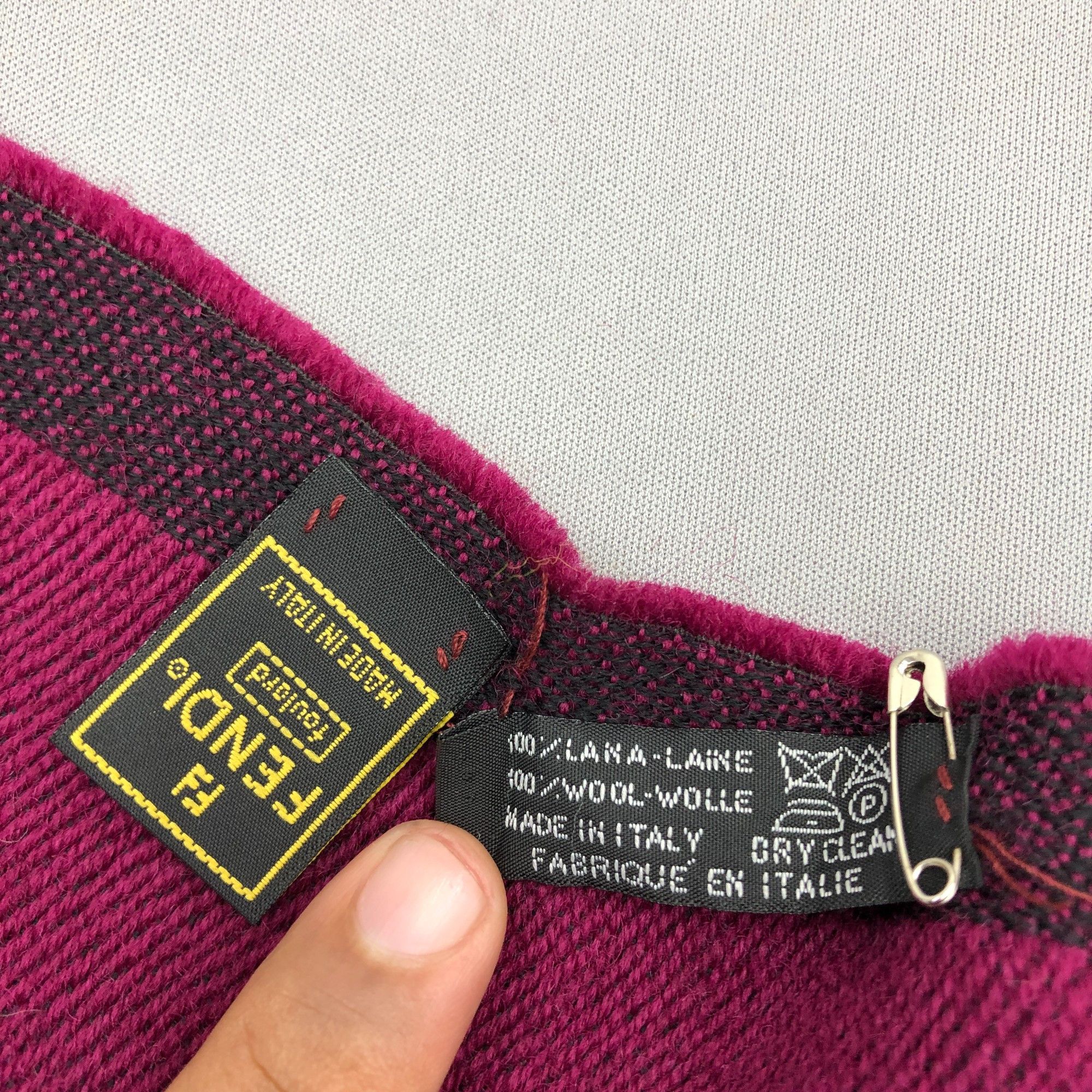 Fendi Vintage Fendi Scarf Muffler FF Fendi Roma Wool Scarves Size ONE SIZE - 4 Thumbnail