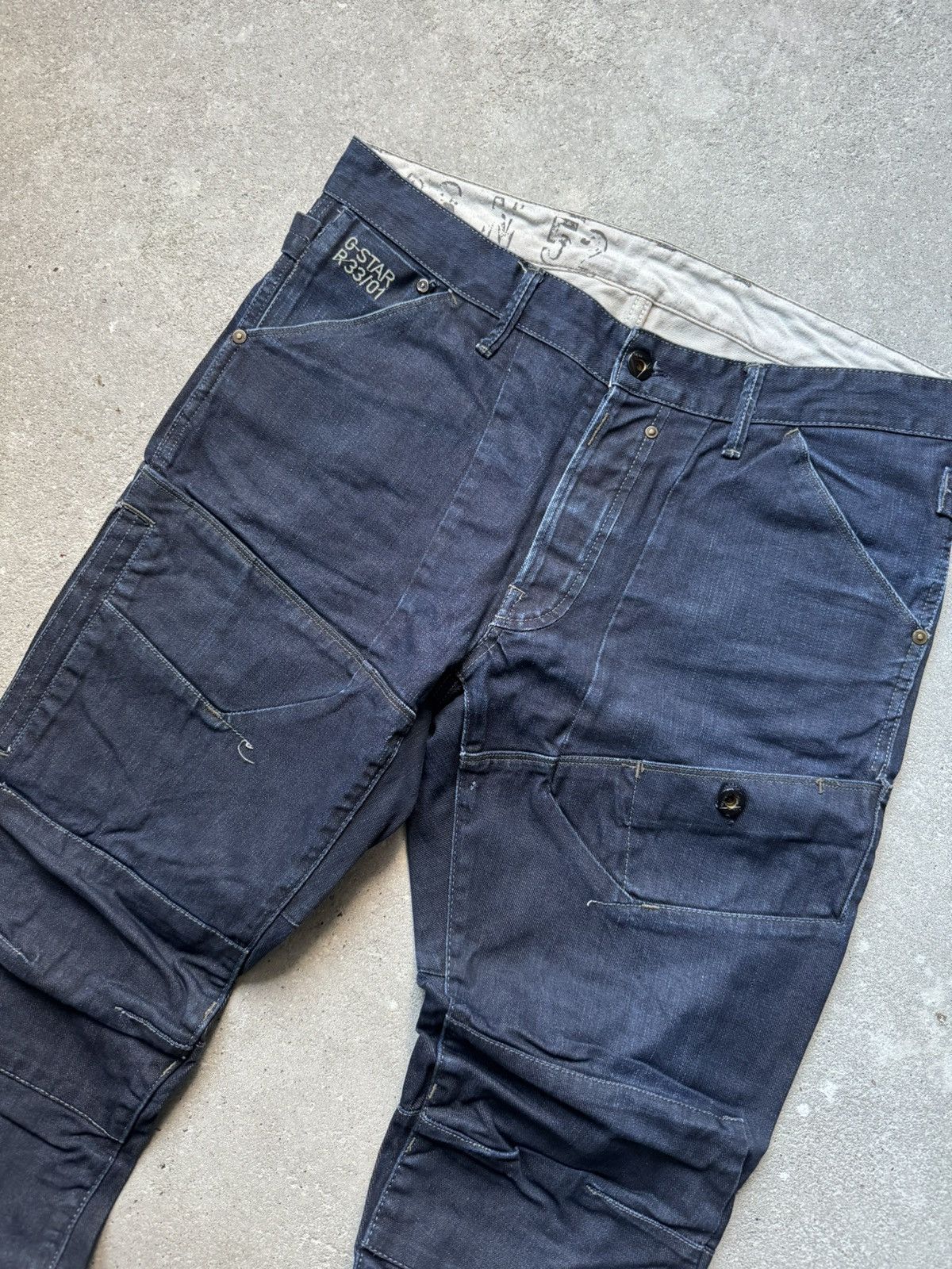 G-Star × If Six Was Nine × Vintage Vintage G Star Raw Waxed Jeans 33/01 Size US 34 / EU 50 - 7 Thumbnail