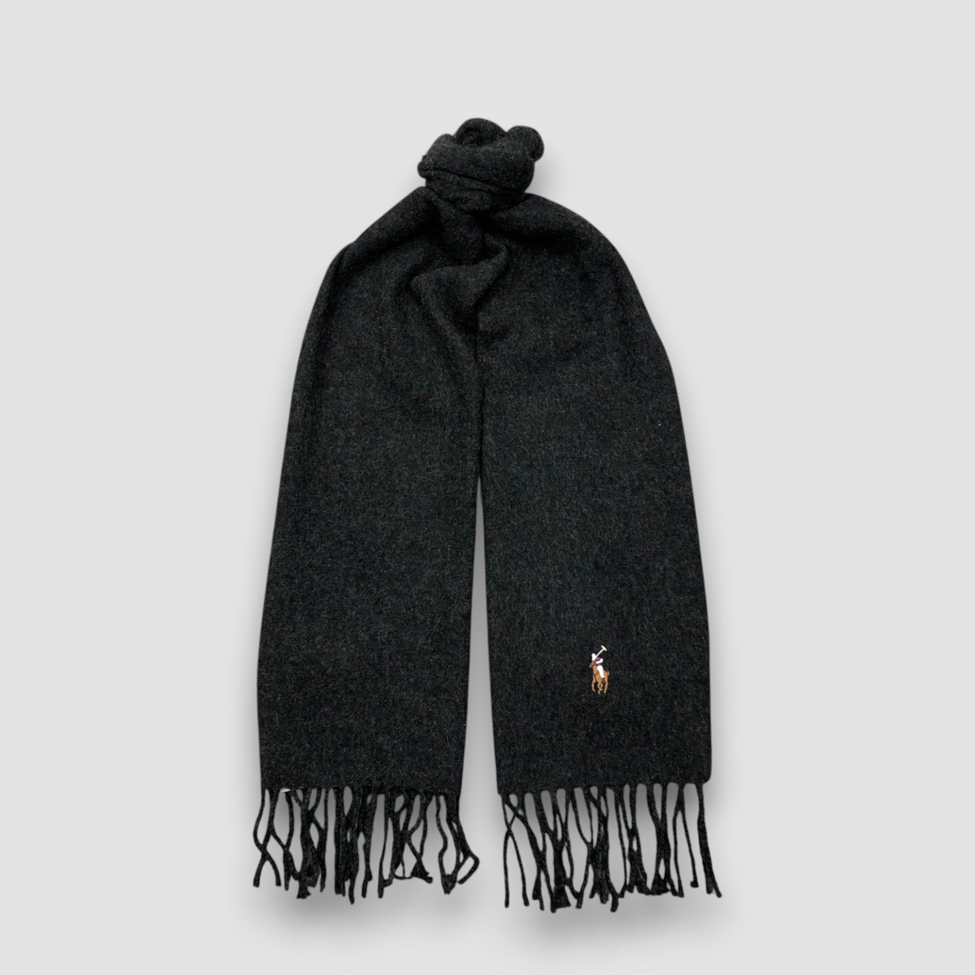 Polo Ralph Lauren Vintage 90s Polo Ralph Lauren Scarf Muffler Wool Scarves Size ONE SIZE - 1 Thumbnail