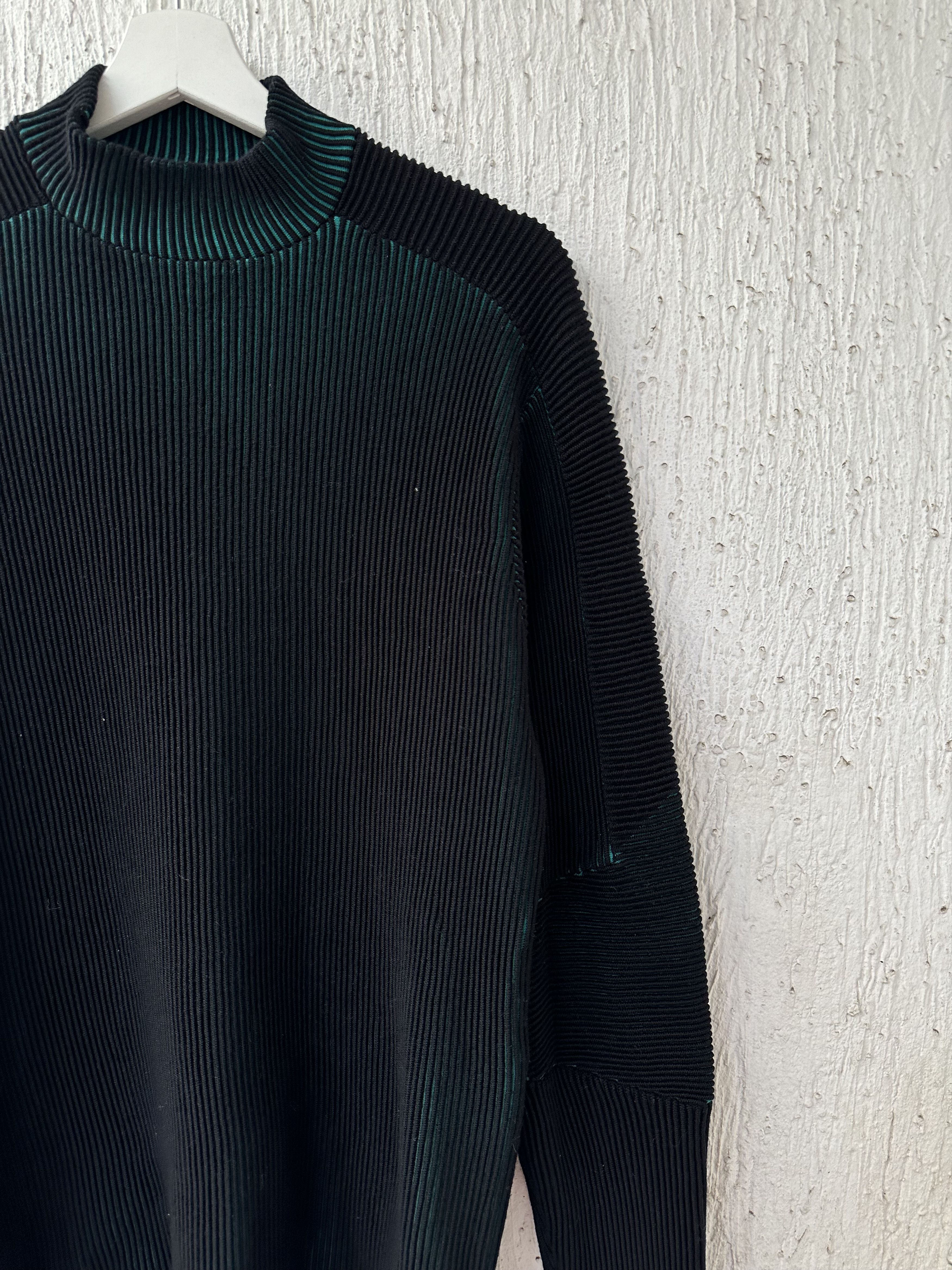 Y-3 two tone pleated mock neck sweater Size US S / EU 44-46 / 1 - 2 Thumbnail