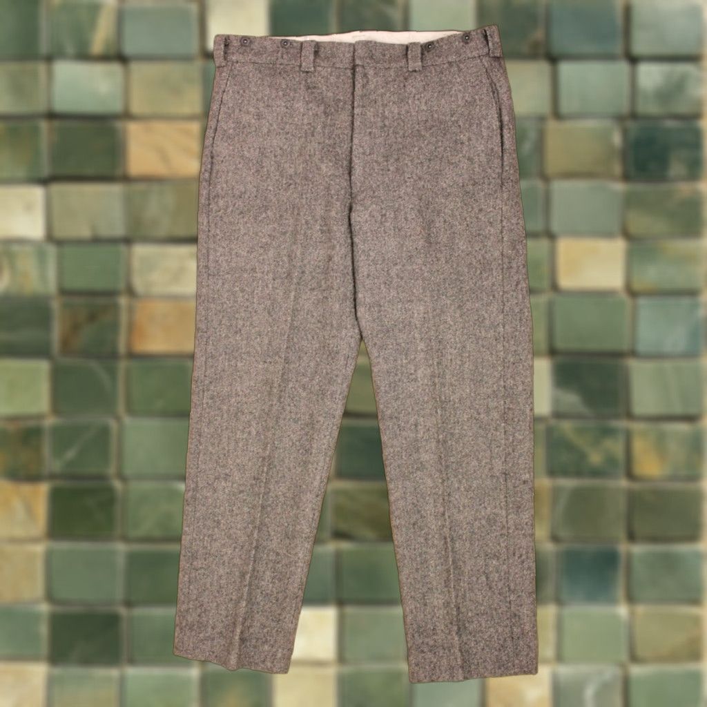 Vintage LL Bean Mens Hunting Pants Gray Wool 42x34 Regular 1990s VTG 80s 90s Pants Mens Wool Hunting Gray LL Bean 42x34 1990s VTG Size US 42 / EU 58 - 1 Thumbnail