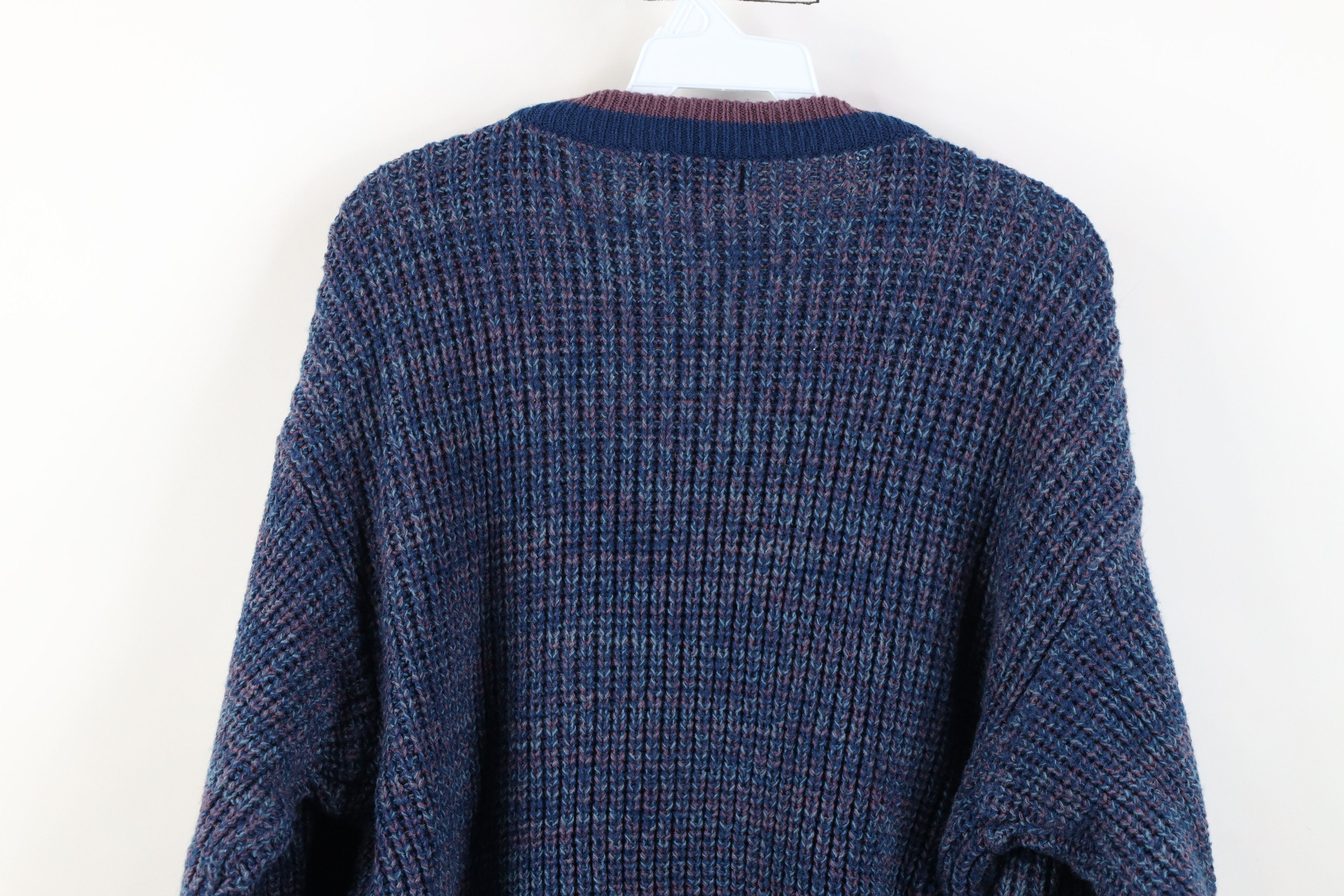 Vintage Vintage 90s Streetwear Chunky Ribbed Knit Crewneck Sweater Size US L / EU 52-54 / 3 - 9 Thumbnail