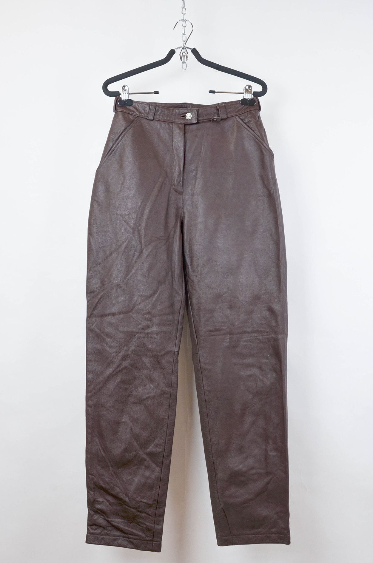 image of Bmw Endeavour Biker Leather Pants in Brown, Women's (Size 27)