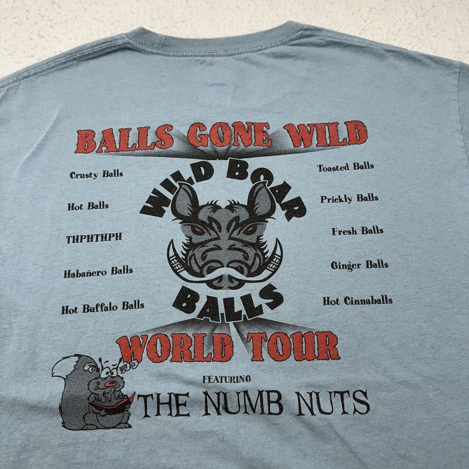 Hanes Wild Boar Balls Large Gone Wild Tour T Shirt Kona Hawaii Tee Size US L / EU 52-54 / 3 - 2 Thumbnail