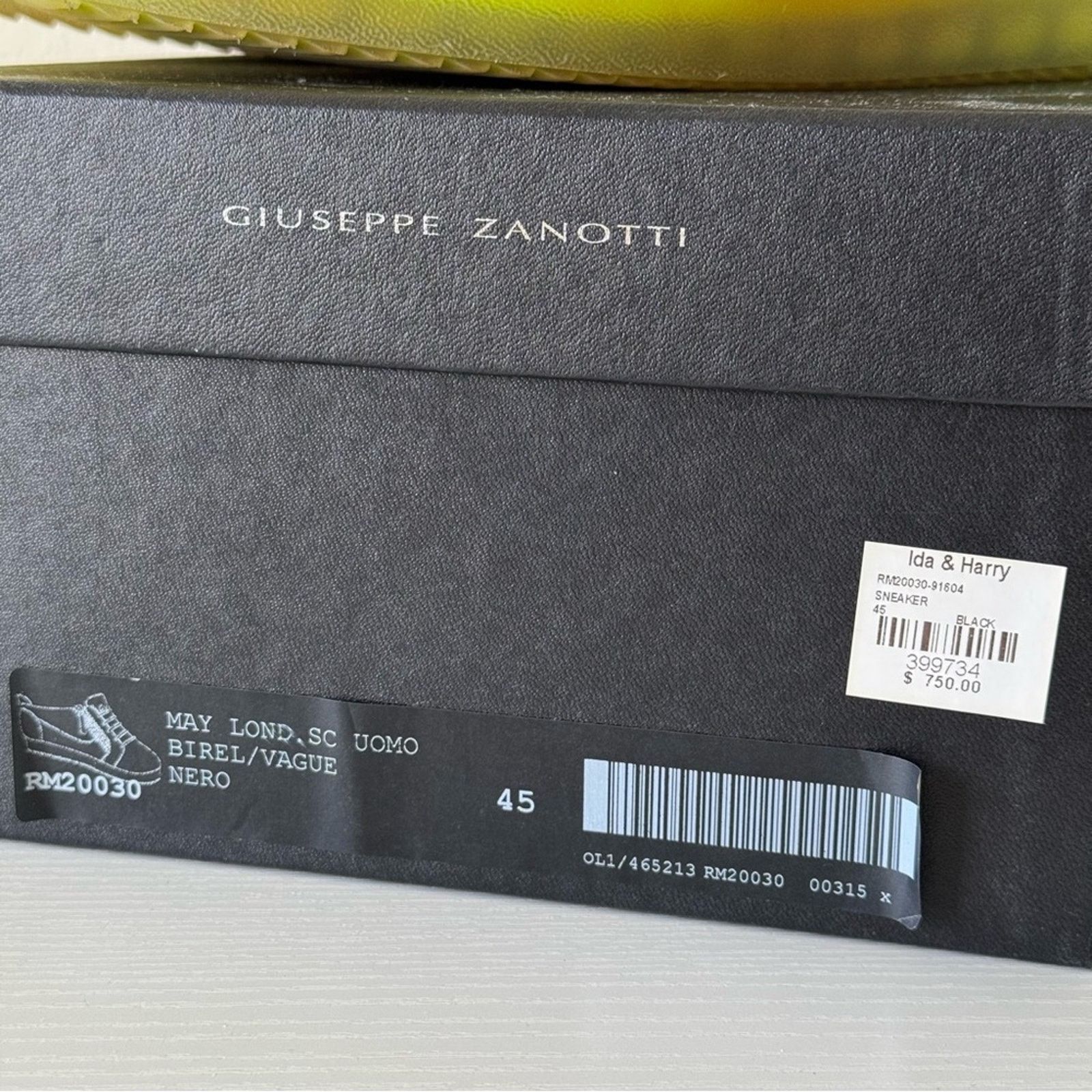Giuseppe Zanotti Giuseppe Zanotti Black Sneakers with Modern Design, Size 45 Size US 12 / EU 45 - 13 Thumbnail