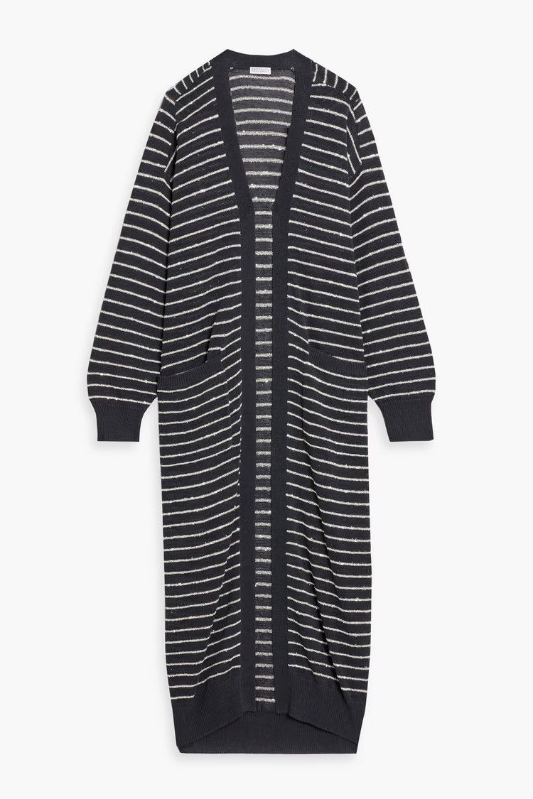 Brunello Cucinelli o1y0725 Cardigan in Black/White Size XS / US 0-2 / IT 36-38 - 1 Thumbnail