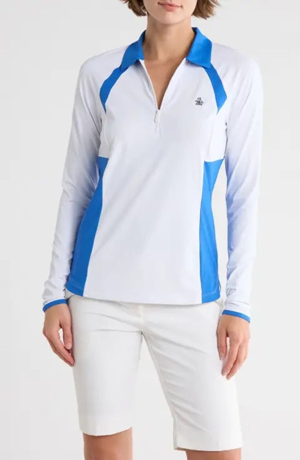 Original Penguin Penguin white and blue Colorblock Half Zip Polo Size L Size L / US 10 / IT 46 - 5 Thumbnail