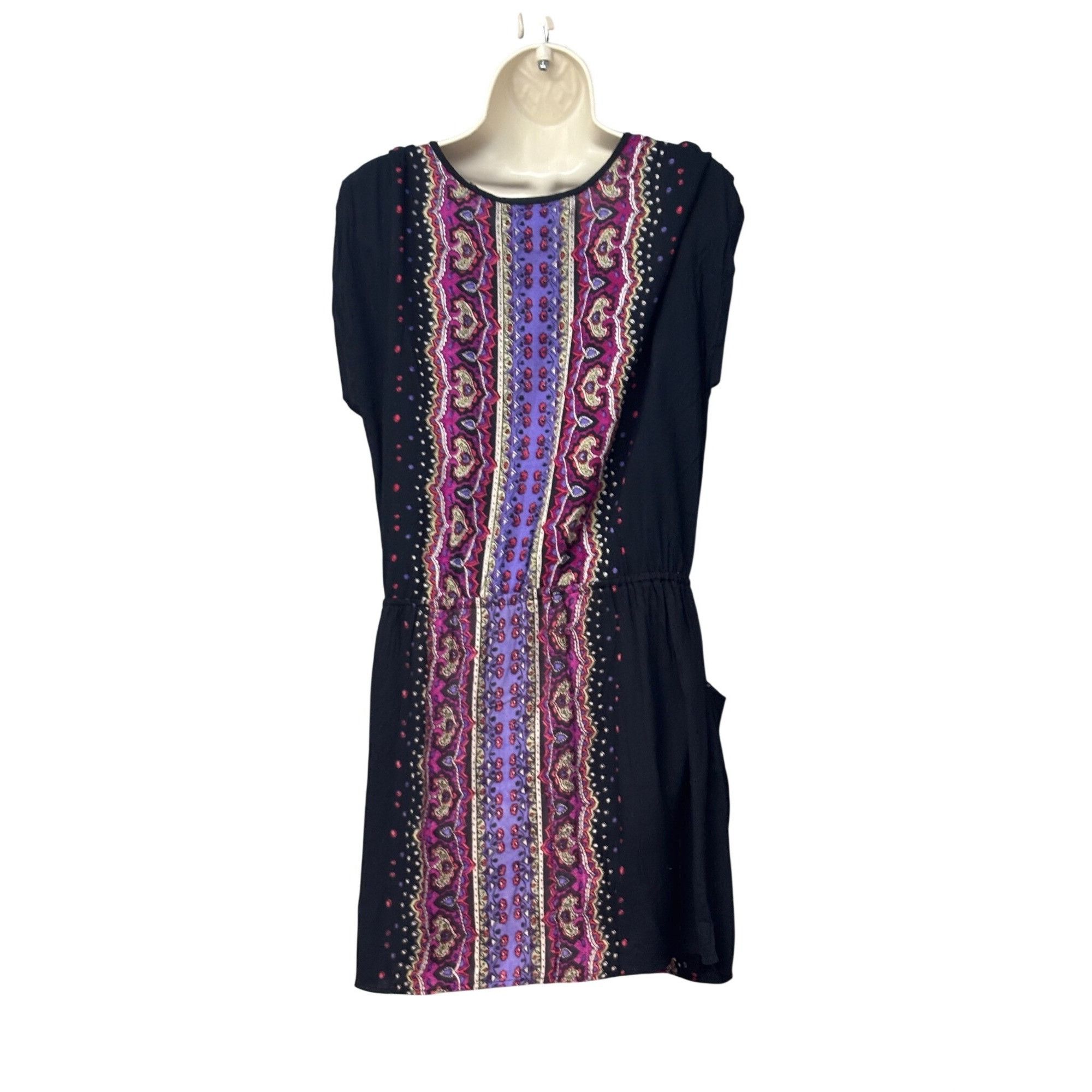 Other Angie Womens Black & Purple Boho Print Sleeveless Mini Dress Size S / US 4 / IT 40 - 3 Thumbnail