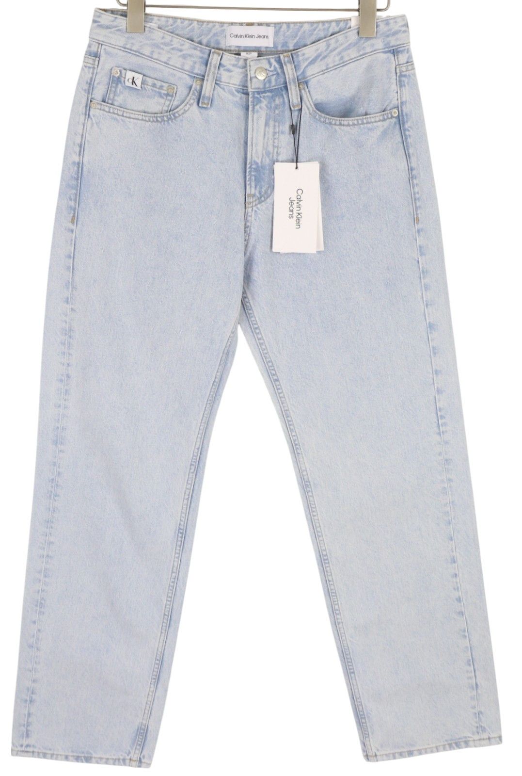 Calvin Klein 90S STRAIGHT W29 Light Blue Washed Zip Fly Denim 85297 Size US 29 - 1 Thumbnail