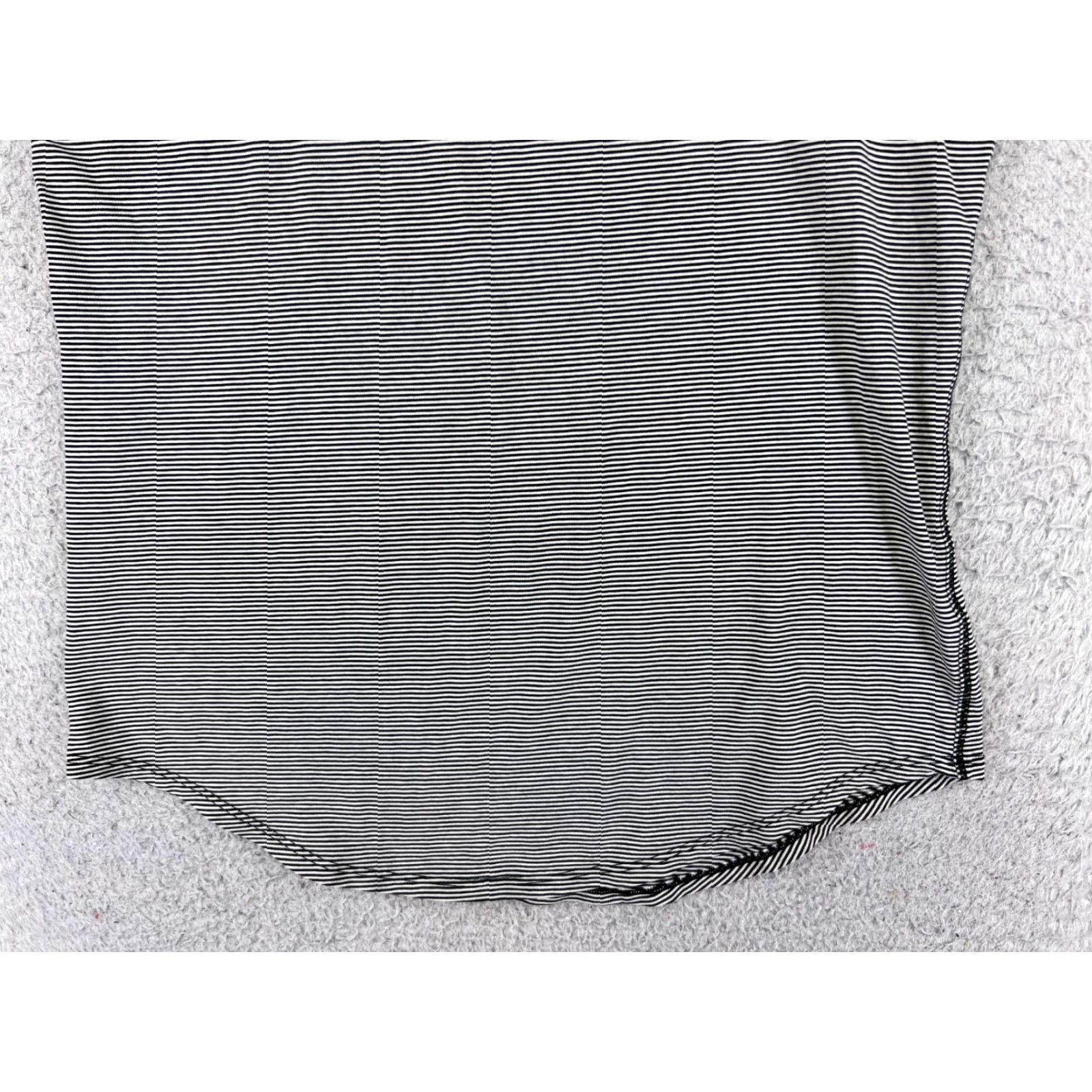 Lululemon Lululemon Shirt Women 6 Black White Stripe Pima Cotton Love Crew III W3DMBS Size M / US 6-8 / IT 42-44 - 5 Thumbnail