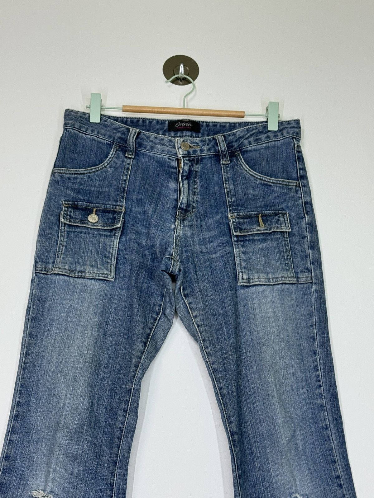 Hysteric Glamour × If Six Was Nine × Japanese Brand FLARE ORIRIN BUSH PANT BOOT CUT DISTRESSED DENIM Size US 30 / EU 46 - 3 Thumbnail