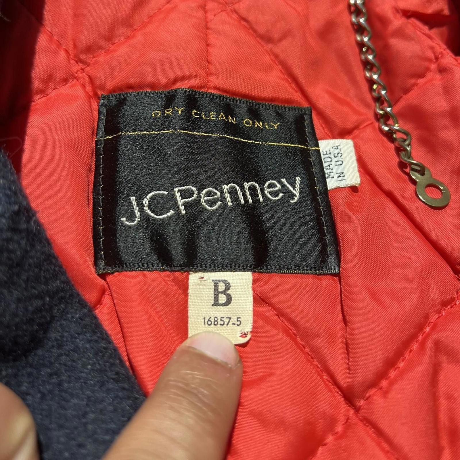 JCPenney Vintage 70s JC Penney Navy Wool Peacoat Mens Size US L / EU 52-54 / 3 - 5 Thumbnail