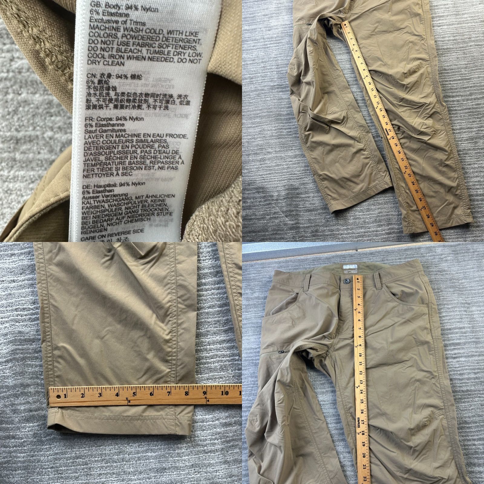 Marmot VINTAGE Marmot Pants Mens 36x30 Beige Tan Straight Cargo Outdoors Hiking Stretch Size US 36 / EU 52 - 8 Thumbnail