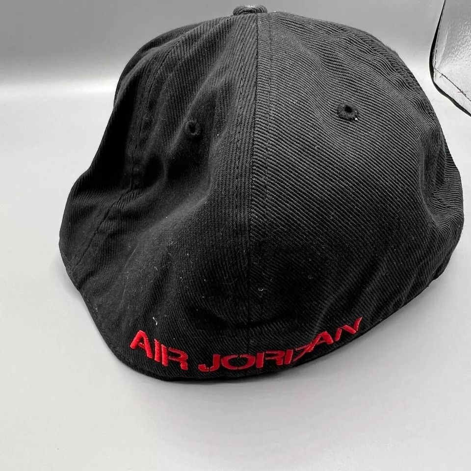 Jordan Brand Air Jordan Hat Men 7 1/2 Black Red Jumpman Fitted Cap Size ONE SIZE - 5 Thumbnail
