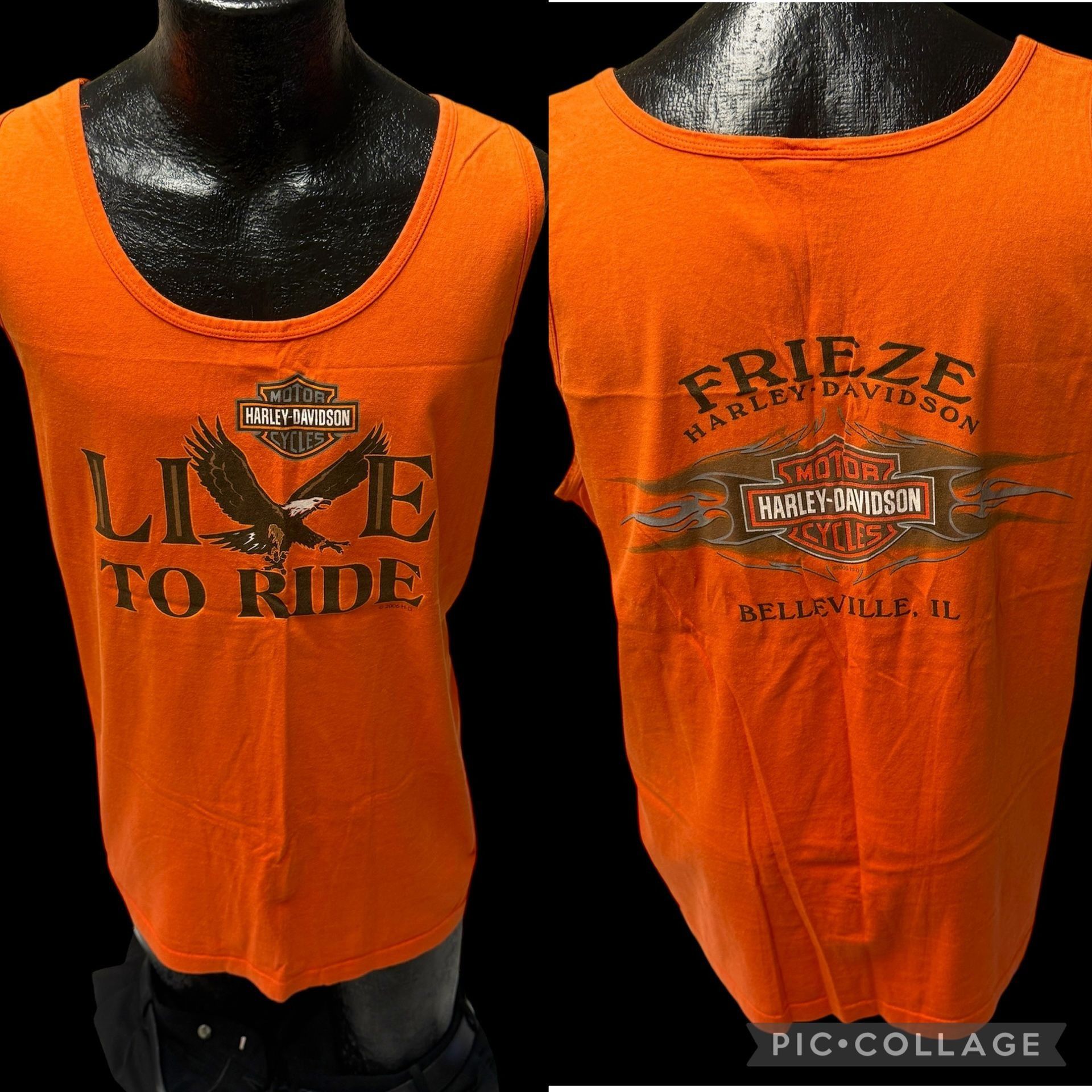 Harley Davidson H-D Motorcycle LIVE to RIDE Tank Top BIKER Muscle Shirt XL Size US XL / EU 56 / 4 - 1 Thumbnail