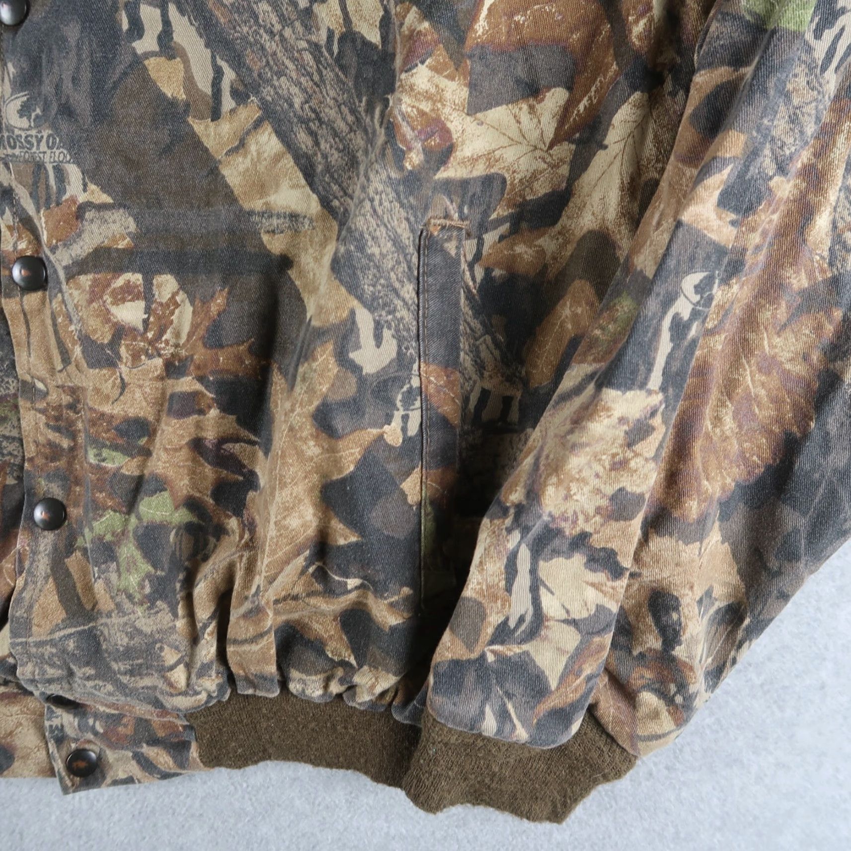 Jerzees VINTAGE Jerzees Bomber Jacket 2XL Mossy Oak Floor Camouflage Lined Snap Outdoors Mens Jacket Size US XXL / EU 58 / 5 - 4 Thumbnail