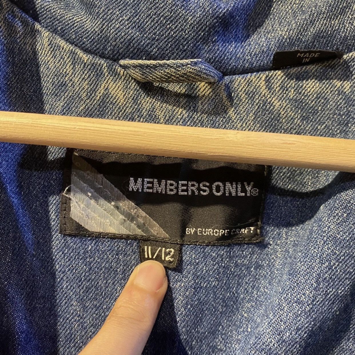 Members Only × Vintage 90s Members Only Denim Workwear Coat Jackets Size US XL / EU 56 / 4 - 7 Thumbnail