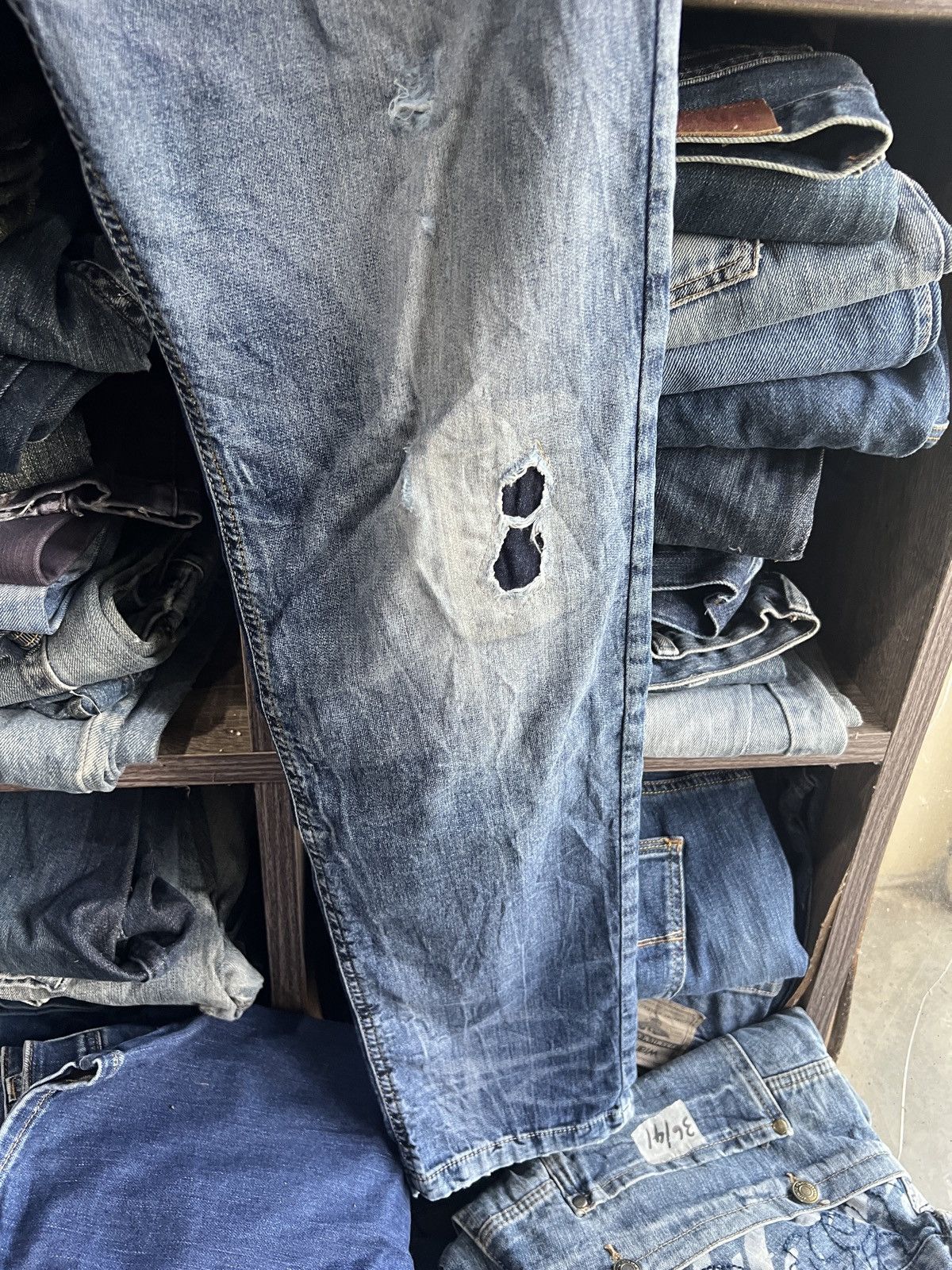 Diesel 🔥Diesel Waykee Distressed Denim Sweatpant Jogger Size US 34 / EU 50 - 6 Thumbnail