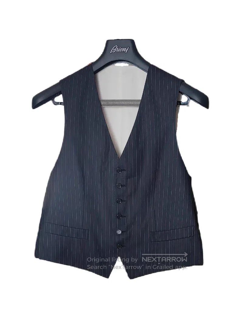 Brioni Brioni Black Striped Fully Customized Three-piece Suit Size US M / EU 48-50 / 2 - 4 Thumbnail