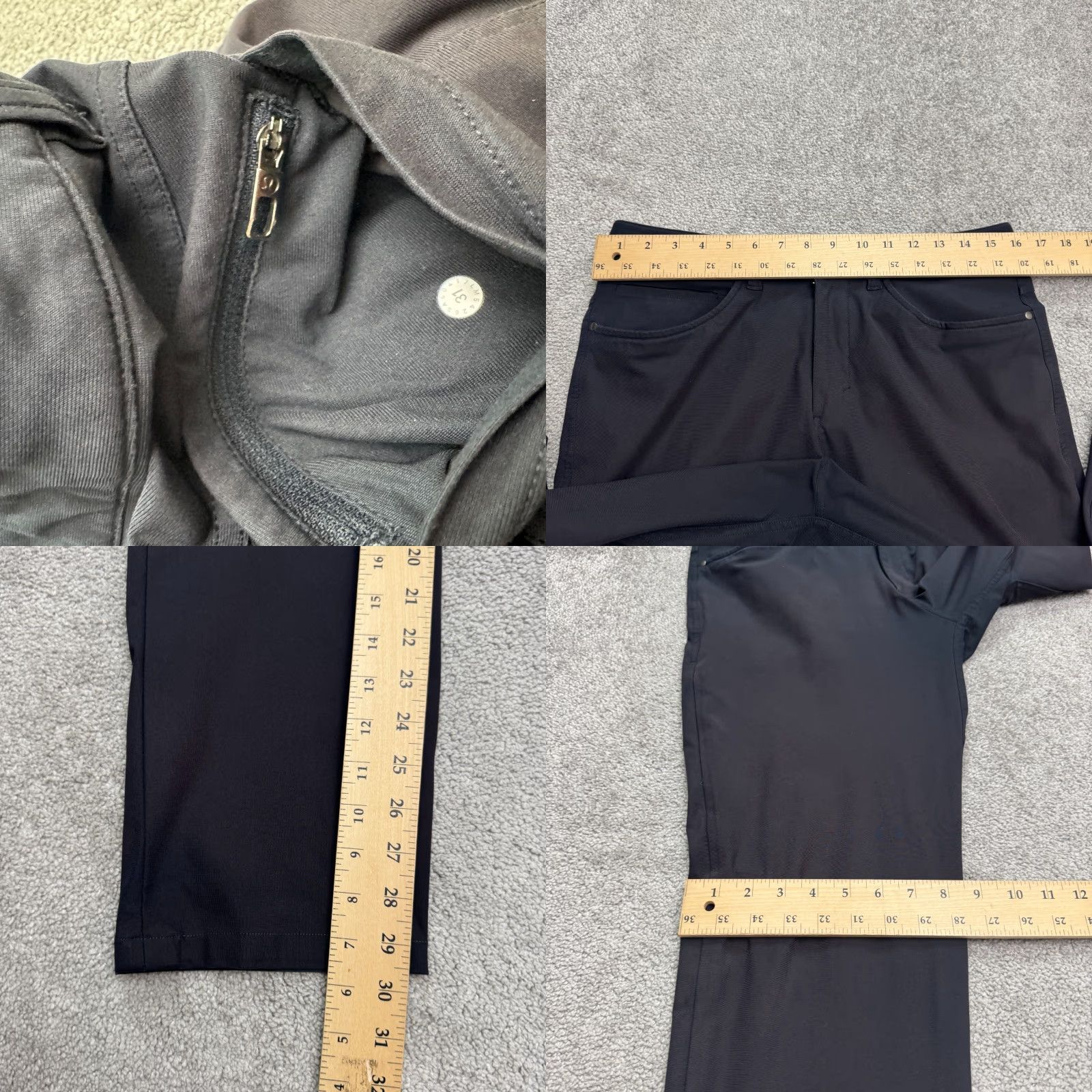 Lululemon Lululemon ABC Commission 5-Pocket Trouser Pants Mens 31 Black Straight Leg Golf Khakis Pants Size US 31 - 8 Thumbnail