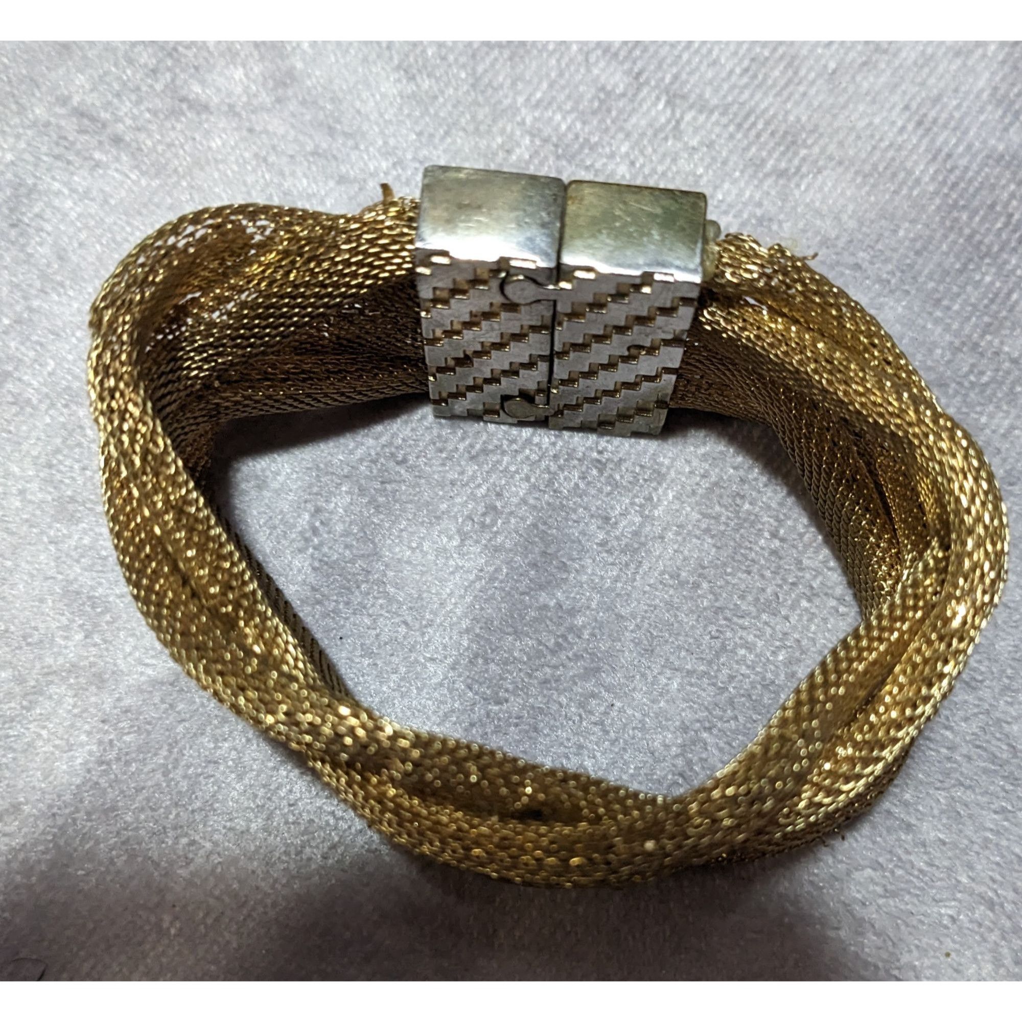 Other Vintage Gold Tone Mesh And Rhinestone Braided Magnetic Brace Size ONE SIZE - 11 Thumbnail