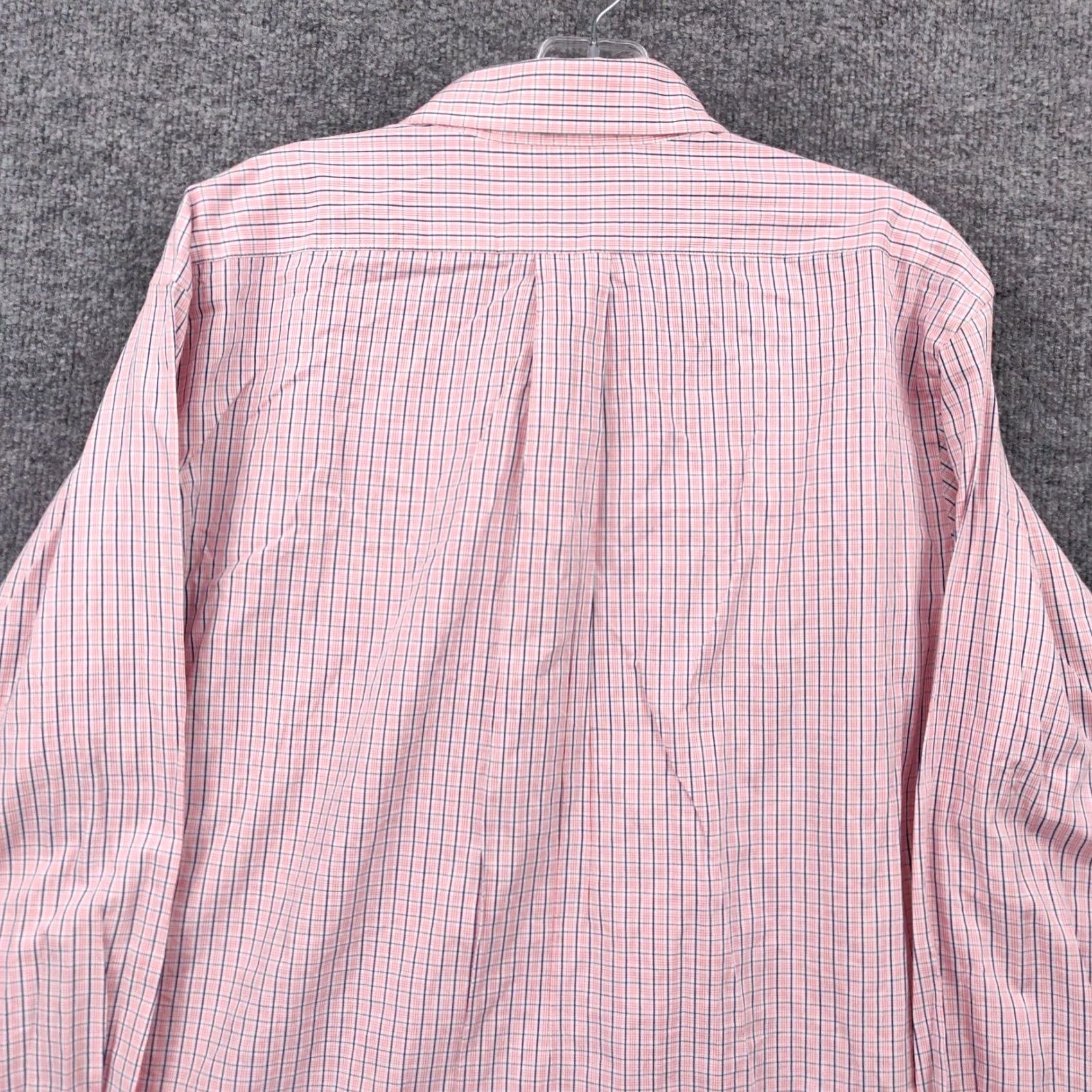Chaps Chaps Dress Shirt Mens 16 Red Plaid Button-Down Wrinkle Resistant Stretch Collar Size 42R - 6 Thumbnail