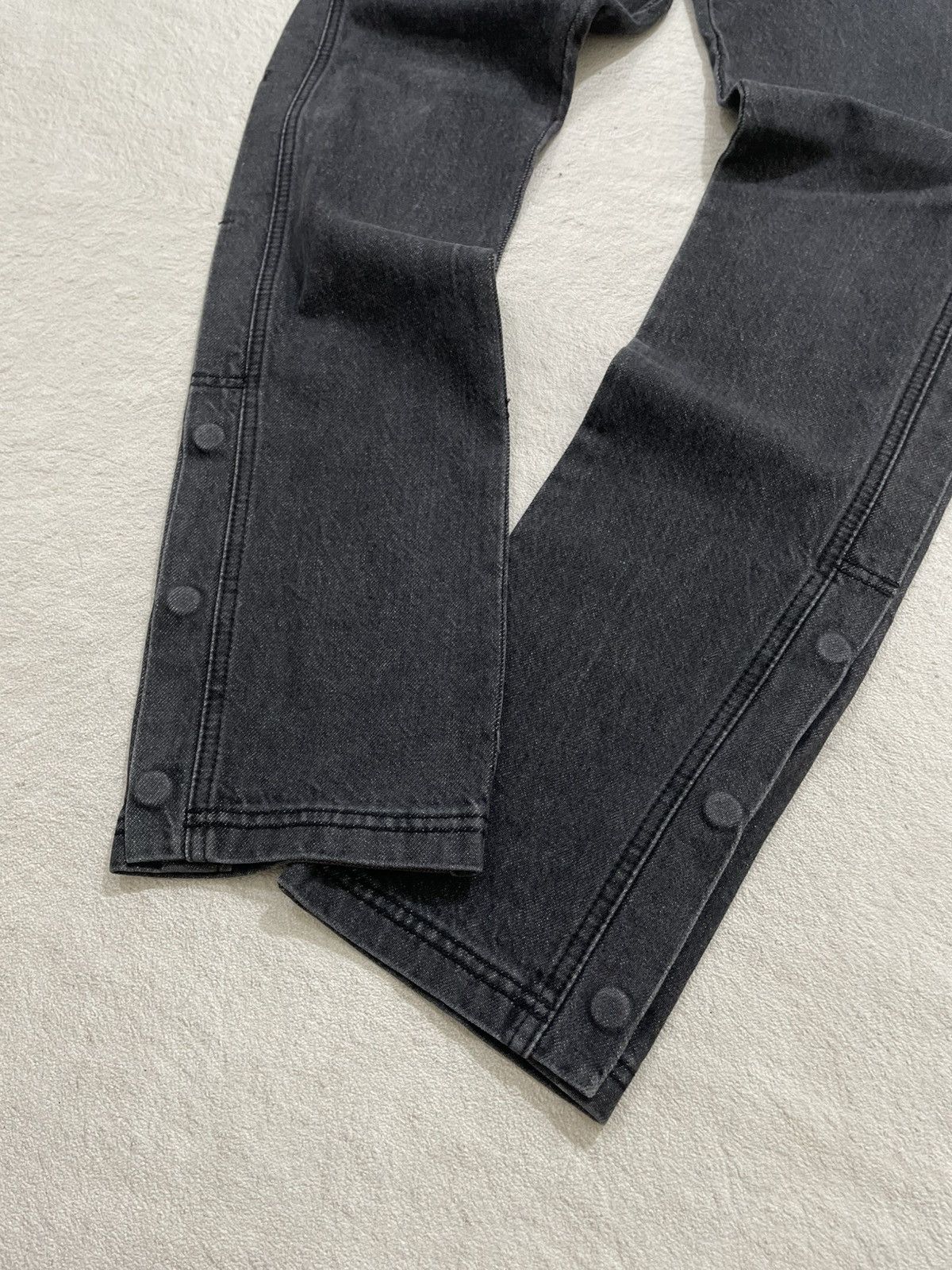 Japanese Brand 2000s Munam Bit Buttom Washed Black Jeans Size US 30 / EU 46 - 4 Thumbnail