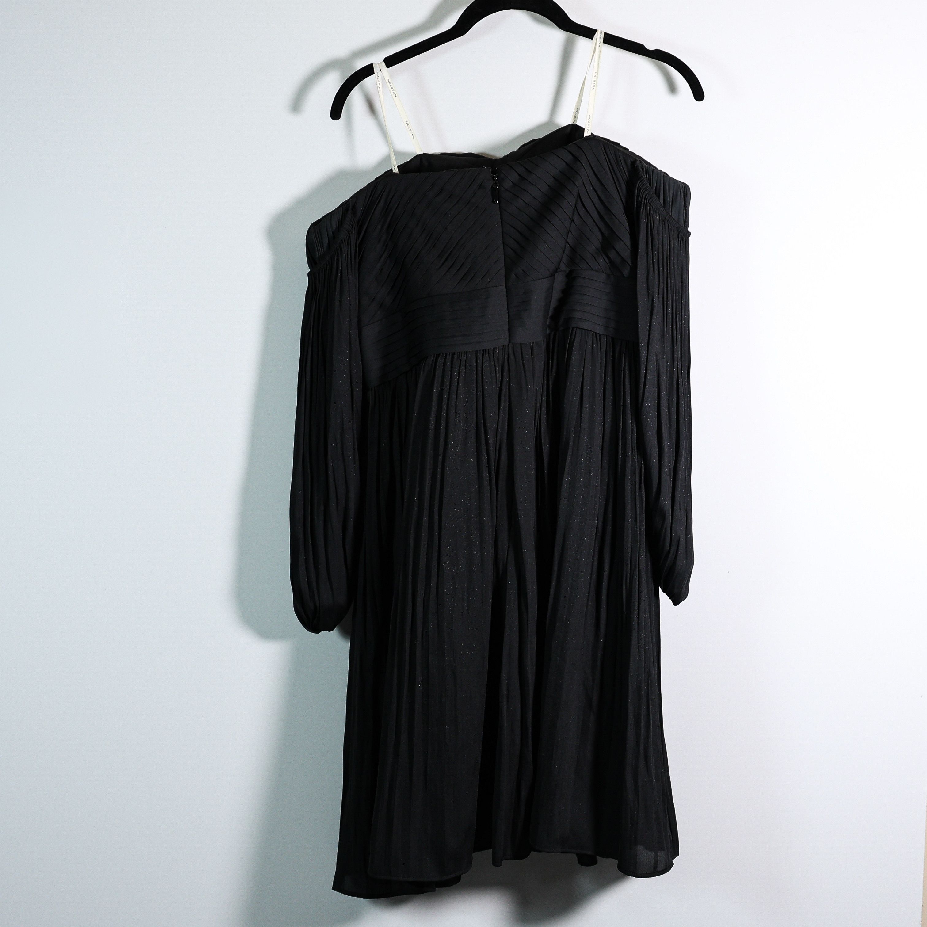 Halston Halston Gathered Pleated Off The Shoulder Size M / US 6-8 / IT 42-44 - 4 Thumbnail