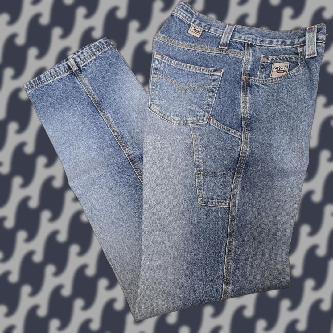 Vintage Cruel Girl Jeans Womens 3 Long Carpenter Denim Pants Blue Utility Workwear Size 26" / US 2 / IT 38 - 1 Thumbnail