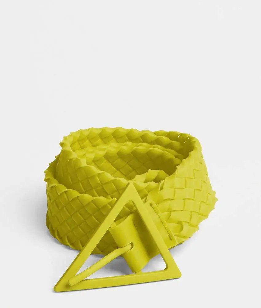 Bottega Veneta o1w1db10126 Size: 105 / Triangle Belt in Yellow Size 42 - 1 Thumbnail