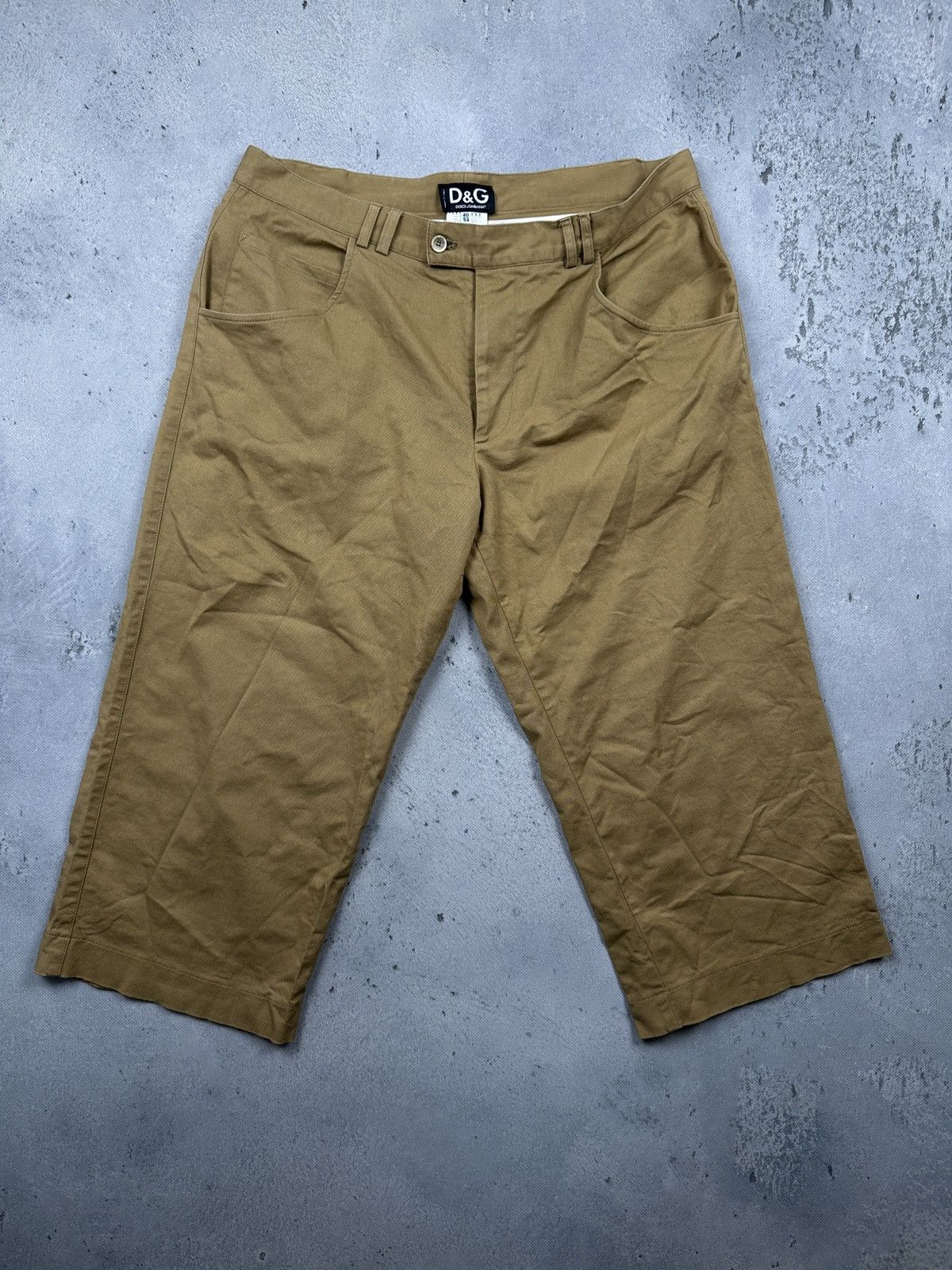 Dolce & Gabbana Vintage D&G Khaki Cotton Cropped Breeches made in Italy Rare Size US 36 / EU 52 - 2 Thumbnail