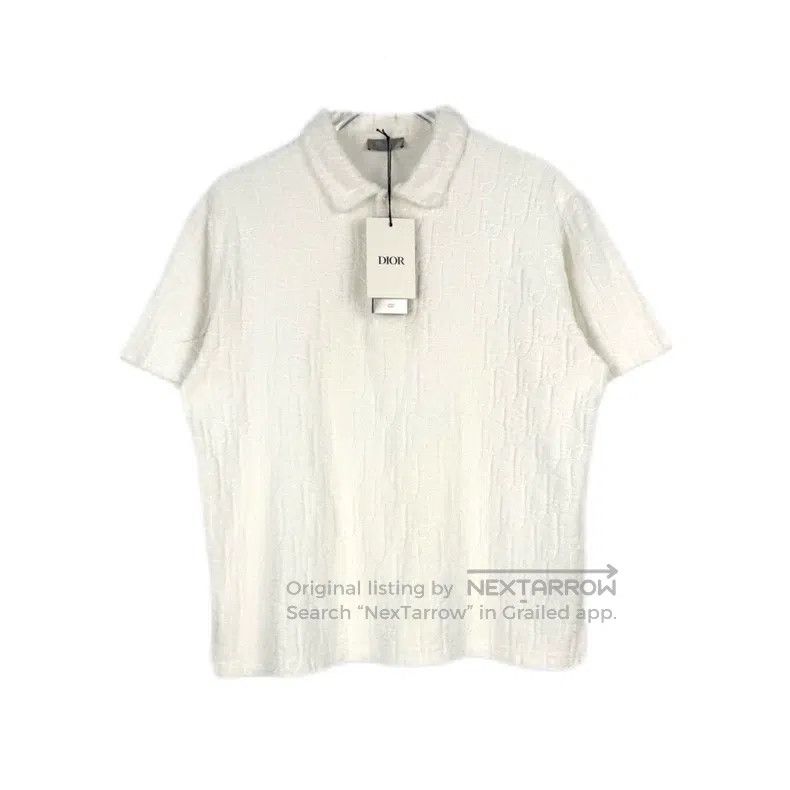 Dior Dior White full logo towel material short sleeves Size US S / EU 44-46 / 1 - 1 Thumbnail