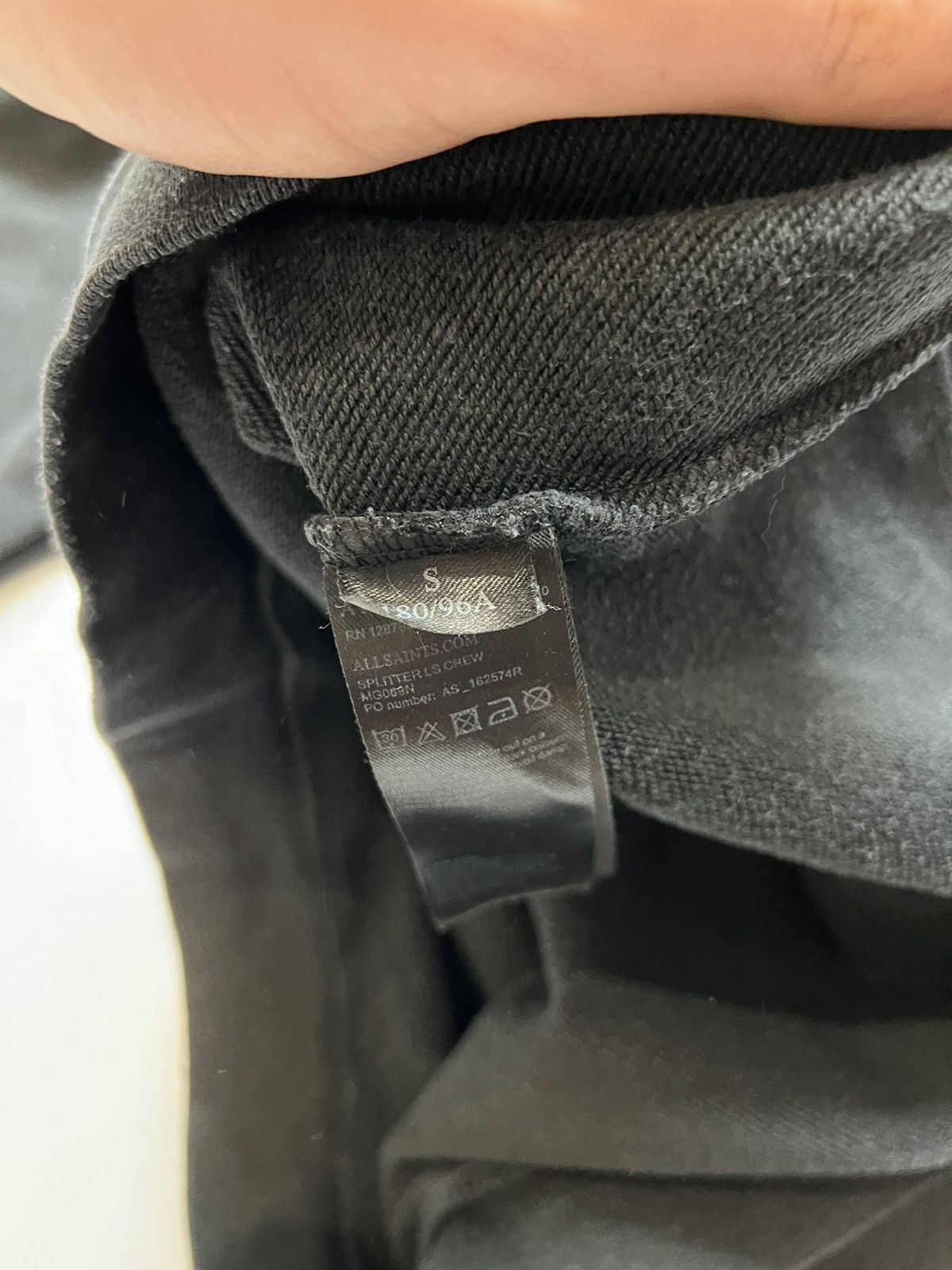 Allsaints Allsaints Bones Knife Sweatshirt Faded Black Size US S / EU 44-46 / 1 - 4 Thumbnail