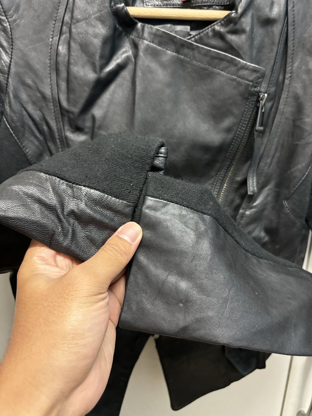 7 For All Mankind 7 for All Mankind Asymmetrical Leather Jacket Size XS / US 0-2 / IT 36-38 - 5 Thumbnail