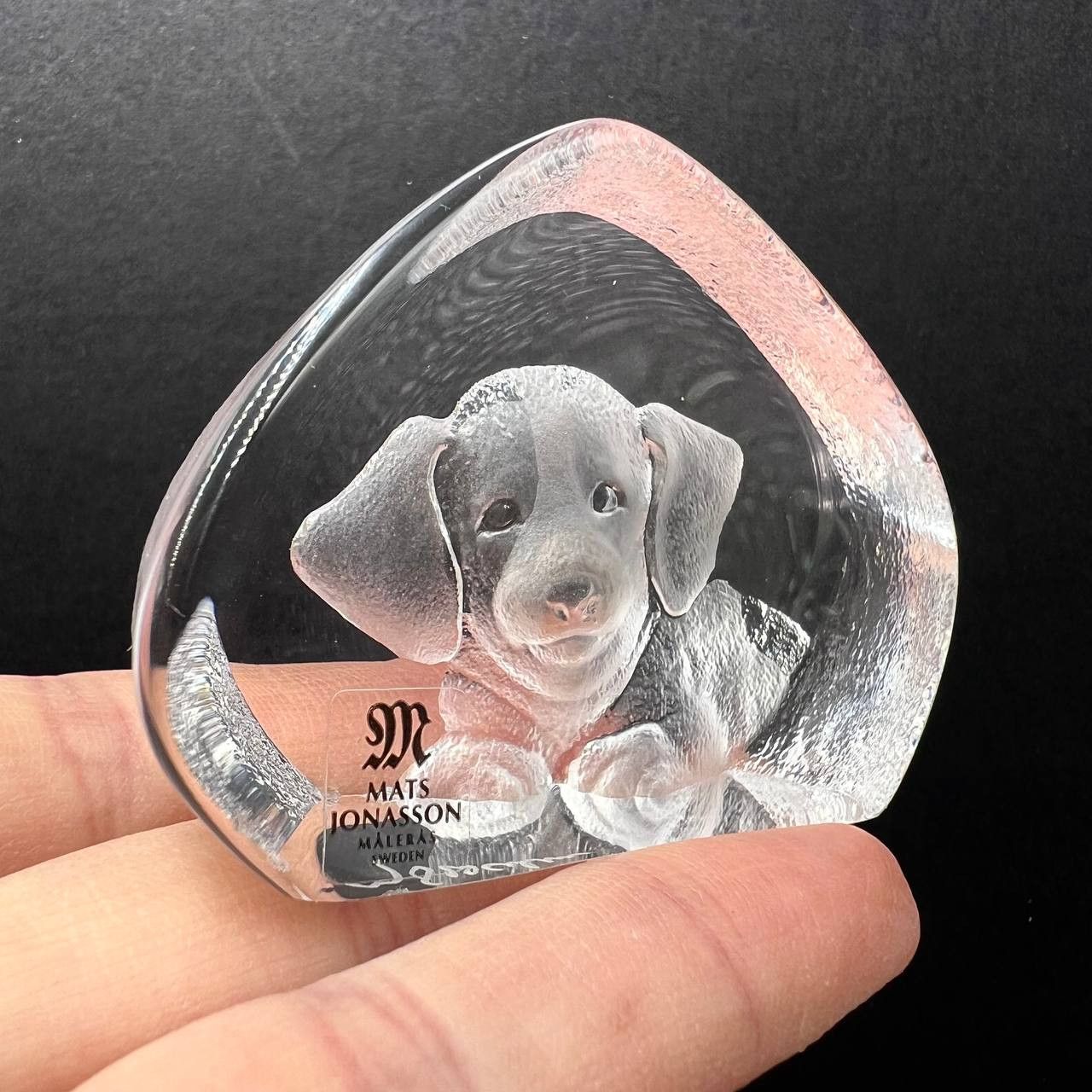 Vintage Vintage Mats Jonasson Crystal Paperweight Signed Size ONE SIZE - 4 Thumbnail