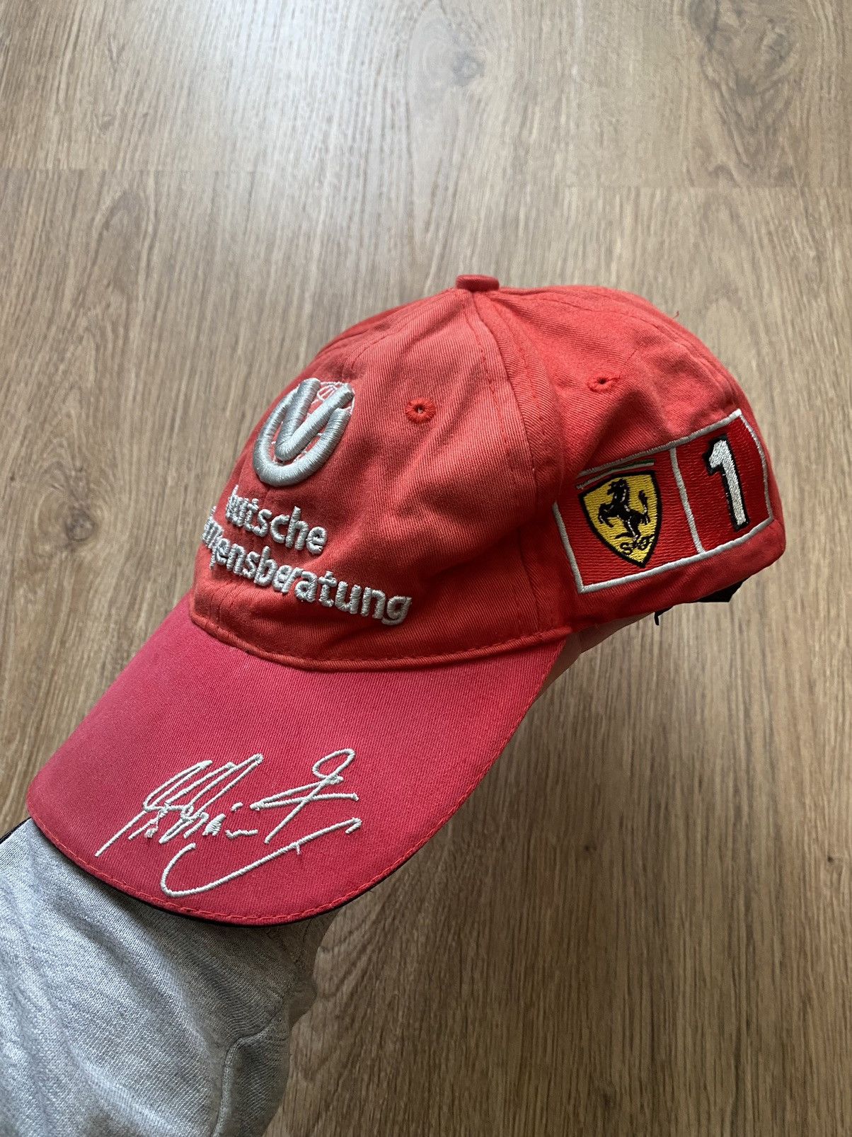 Ferrari × Vintage Vintage Ferrari Michael schumacher racing formula1 faded cap Size ONE SIZE - 1 Thumbnail