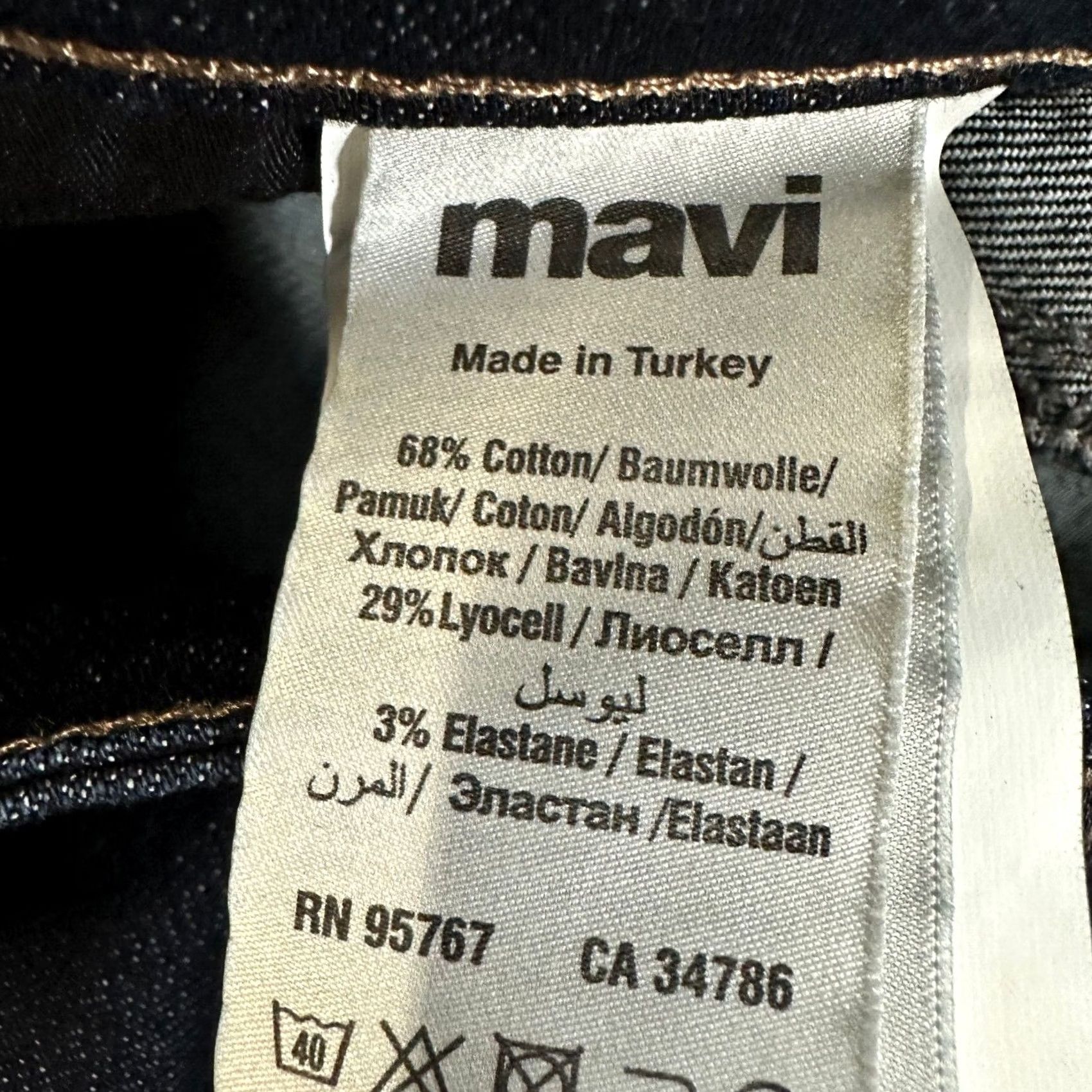 Vintage Mavi Jeans Zach Mens 29X32 Blue Dark Wash Straight Stretch 5-Pocket Denim NEW Size US 29 - 7 Thumbnail