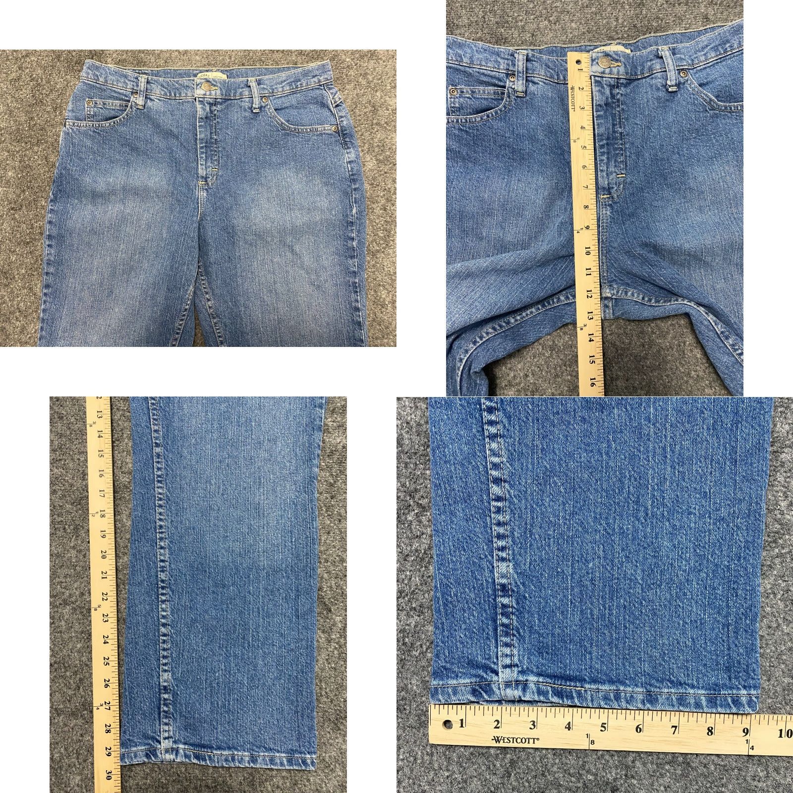 Lee VINTAGE Lee Riders By Lee Relaxed Women's Jeans 16P Blue 5-Pocket Design Denim Jeans Size 38" / US 16 / IT 52 - 8 Thumbnail