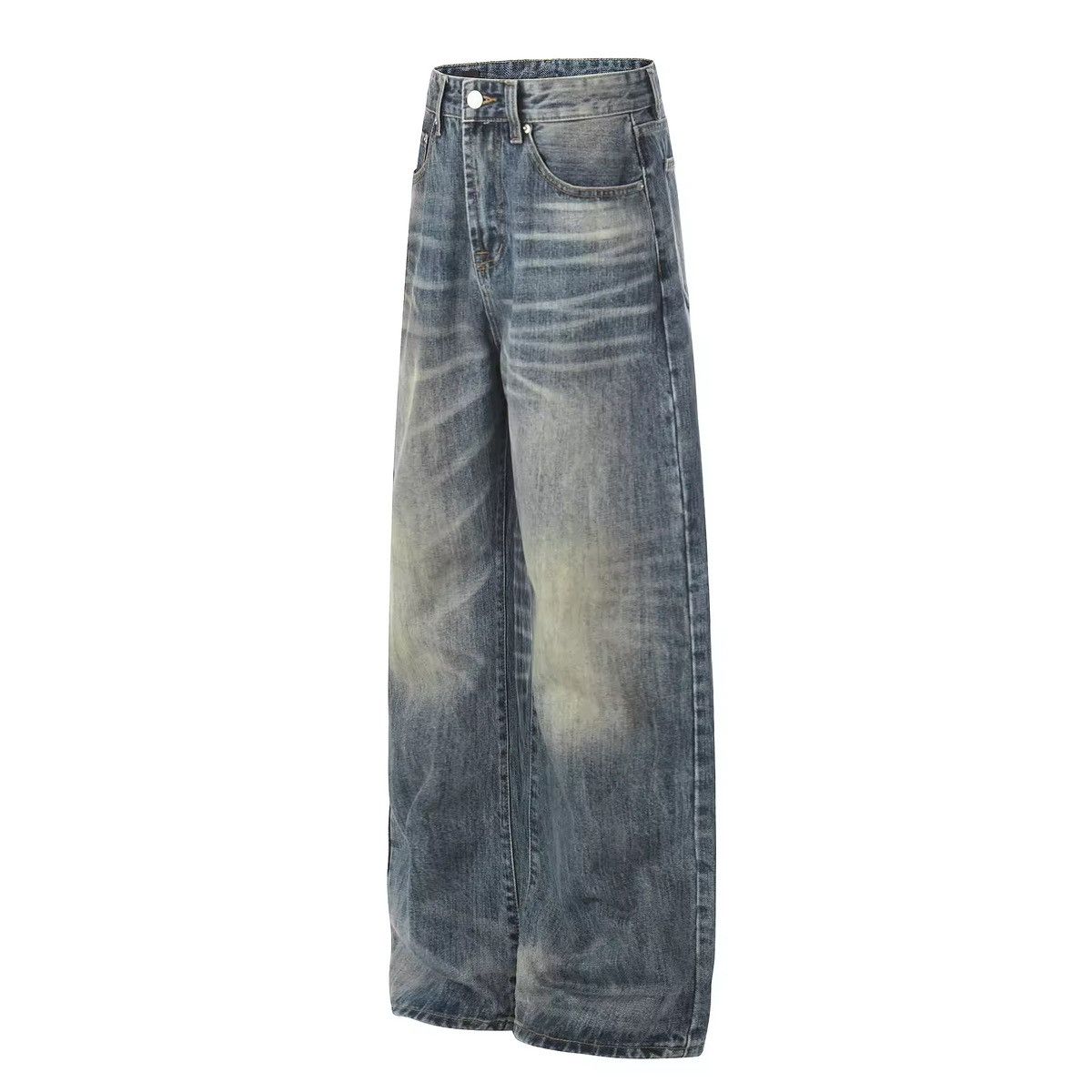 Vintage Men's loose wide-leg street distressed scimitar jeans Size US 29 - 2 Thumbnail
