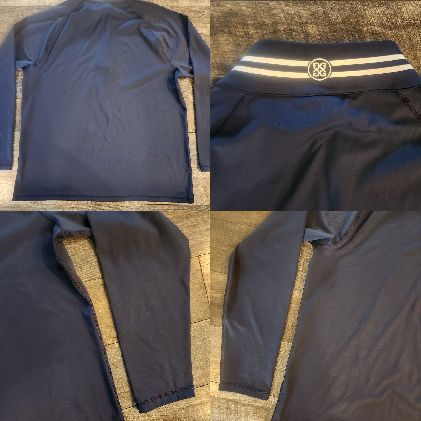 G/FORE G/FORE 1/4 Zip Pullover Mens 2XL Navy Blue Performance Stretch Long Sleeve Mock Neck Embroidered Logo Golf Activewear Size US XXL / EU 58 / 5 - 8 Thumbnail