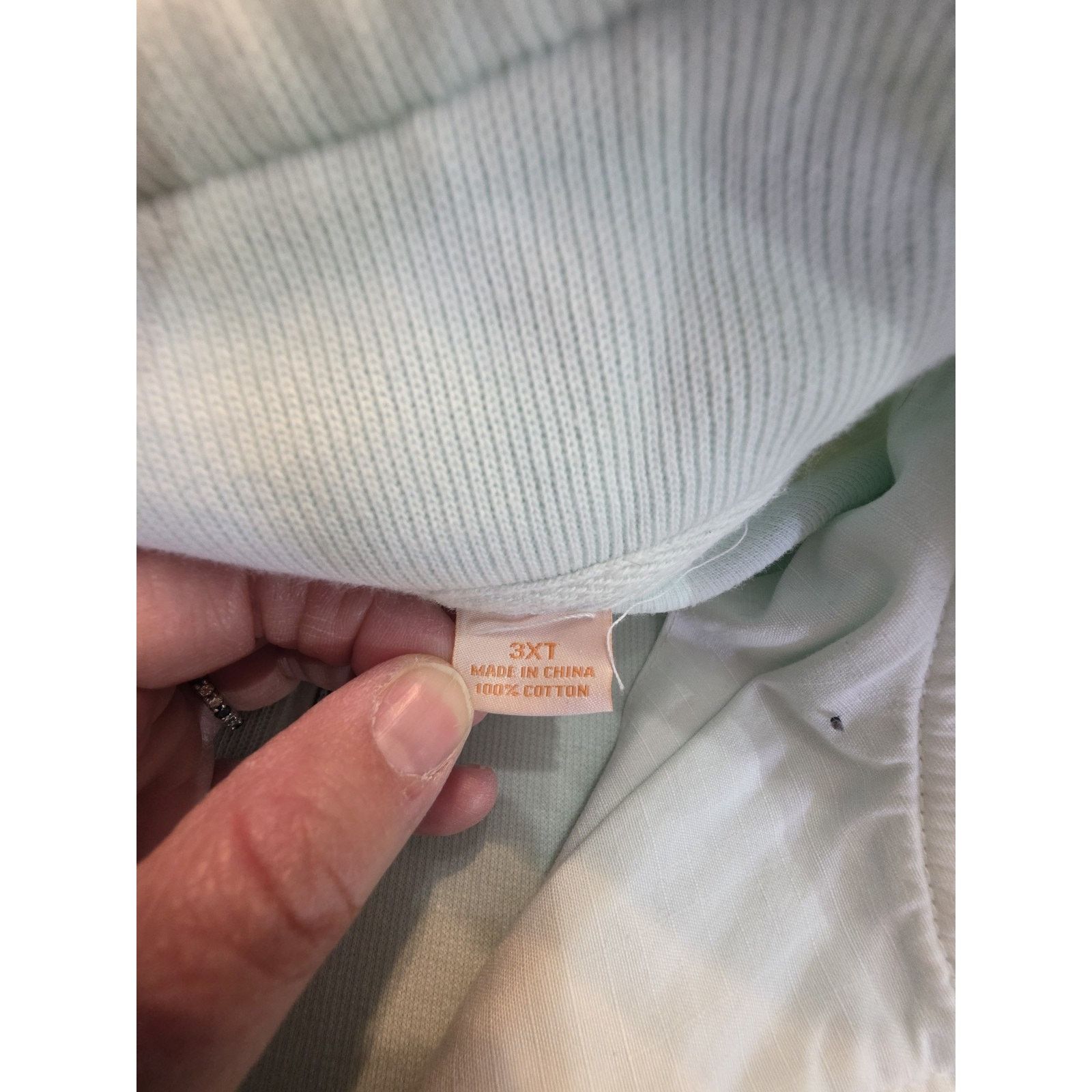 Tommy Bahama Tommy Bahama Quarter Zip Long Sleeve Pale Green Pullover Size US XXL / EU 58 / 5 - 7 Thumbnail