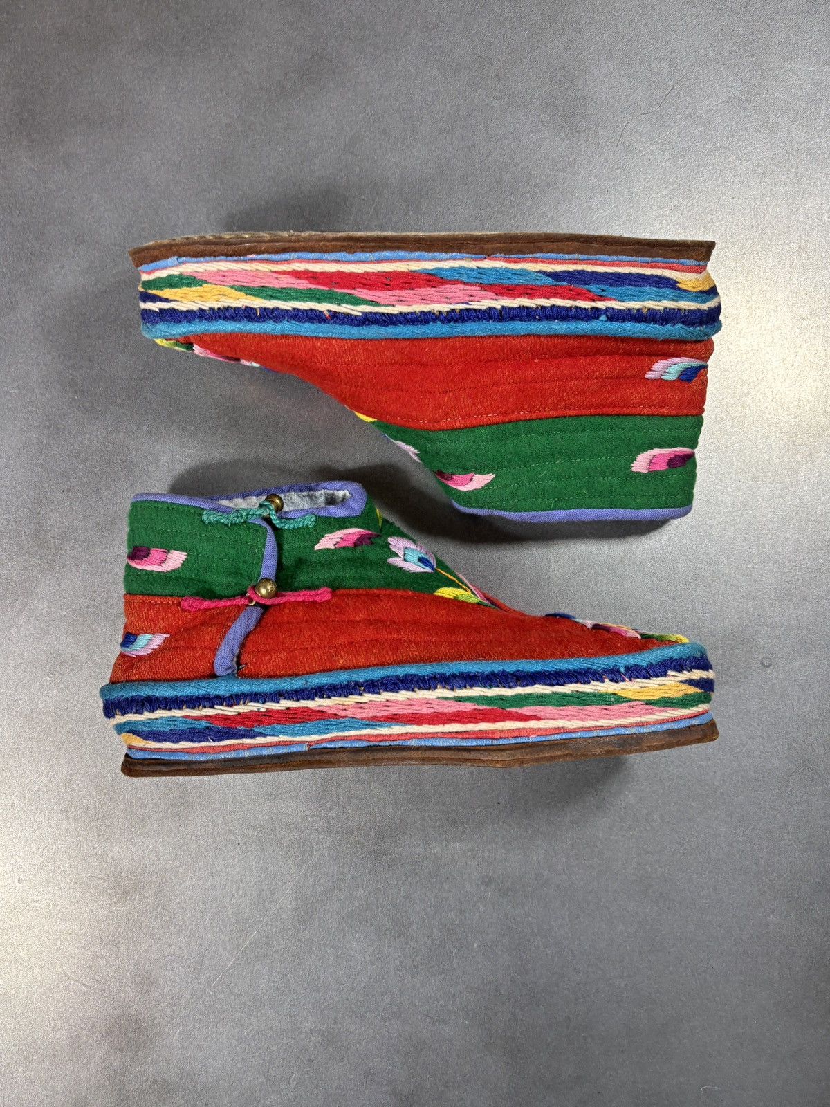 Vintage True Vintage Tibetan Boots Traditional Felt Lham 1970s Wool Size US 8.5 / IT 38.5 - 7 Thumbnail