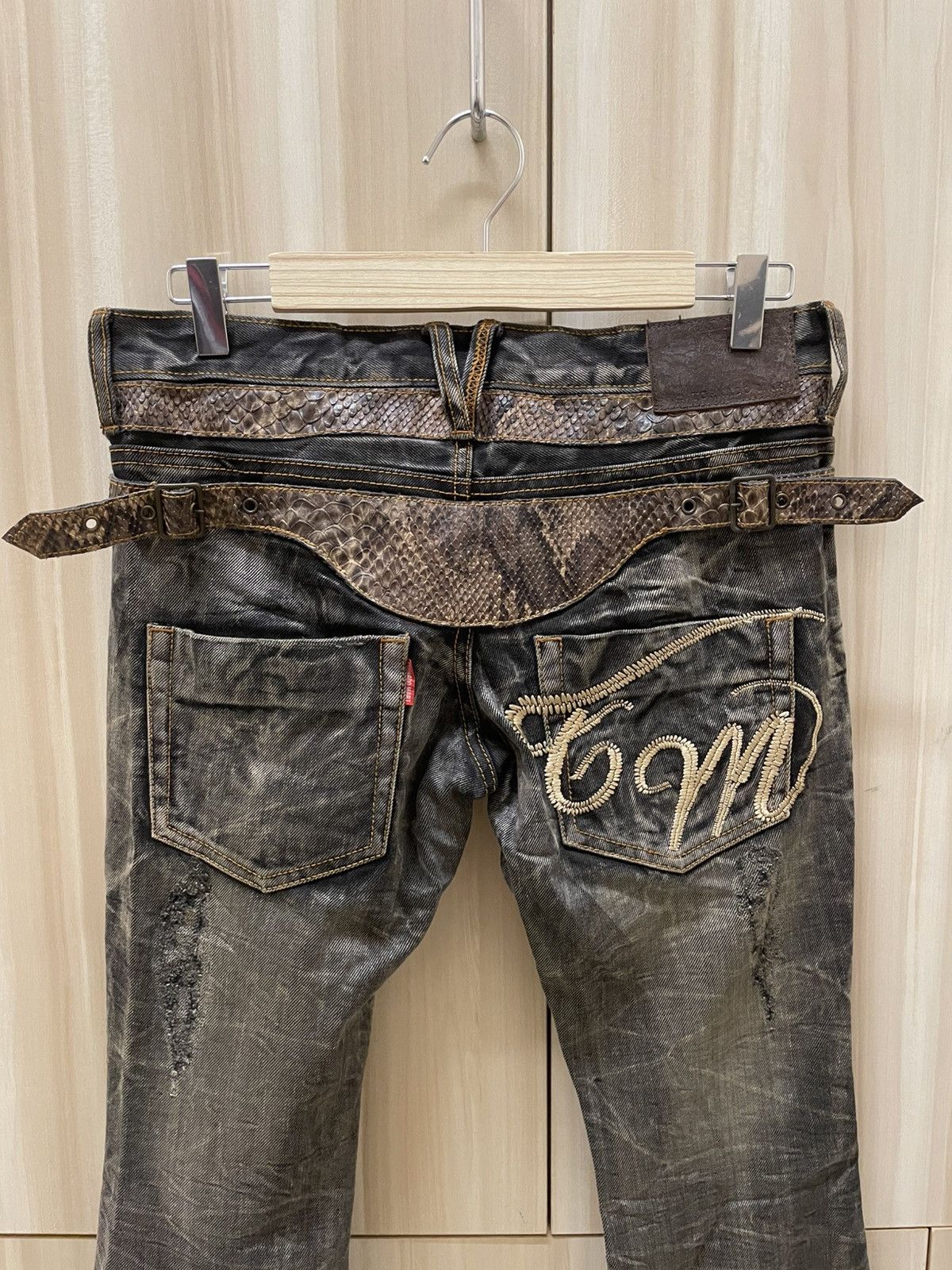 Tornado Mart Tornado Mart Phyton Skin Flare Jeans Size 31" - 6 Thumbnail