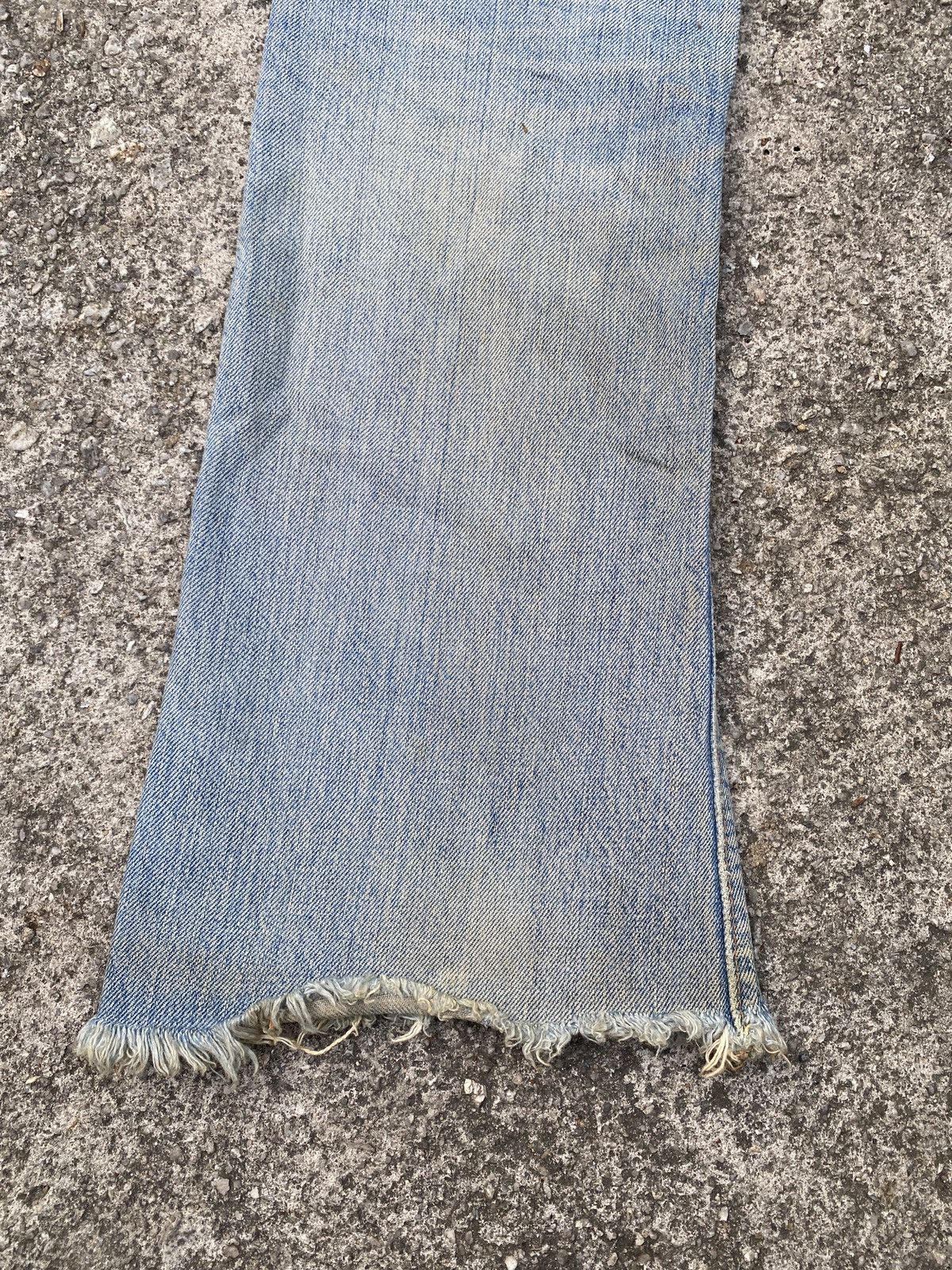 Vintage 60s Levis Orange Tab Capital E Distressed Flare Denim Size US 28 / EU 44 - 13 Thumbnail
