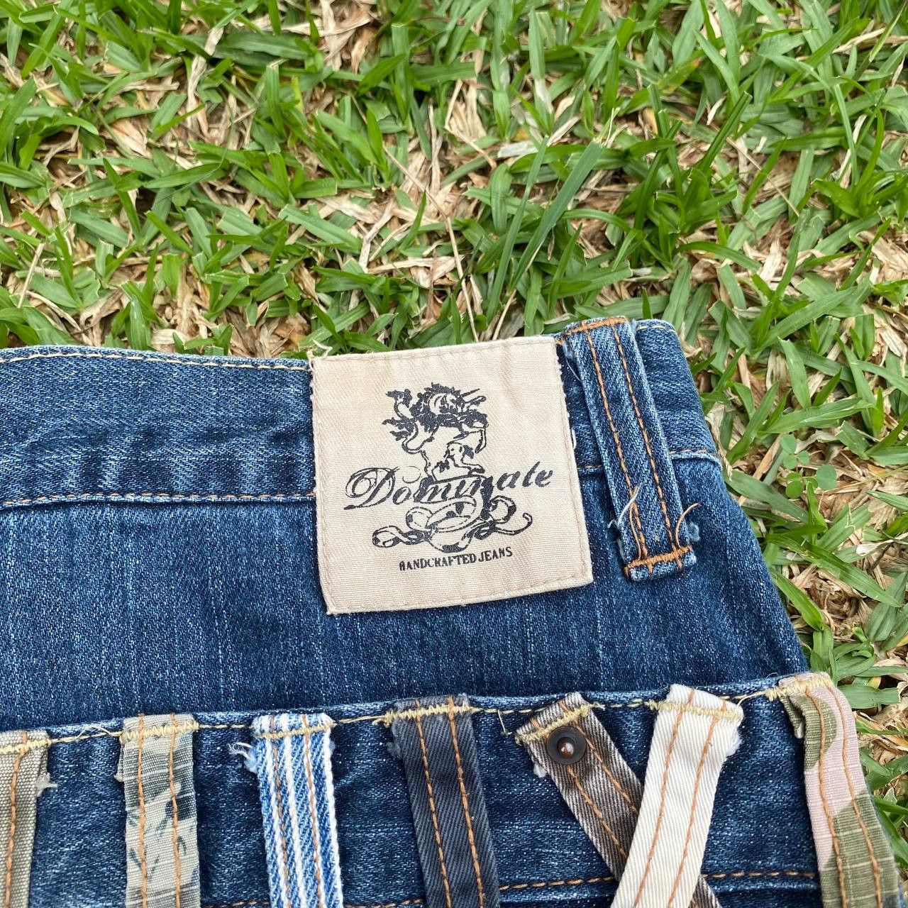 If Six Was Nine × Le Grande Bleu (L.G.B.) Dominate Handcrafted Double Waisted Jeans Size US 33 - 4 Thumbnail